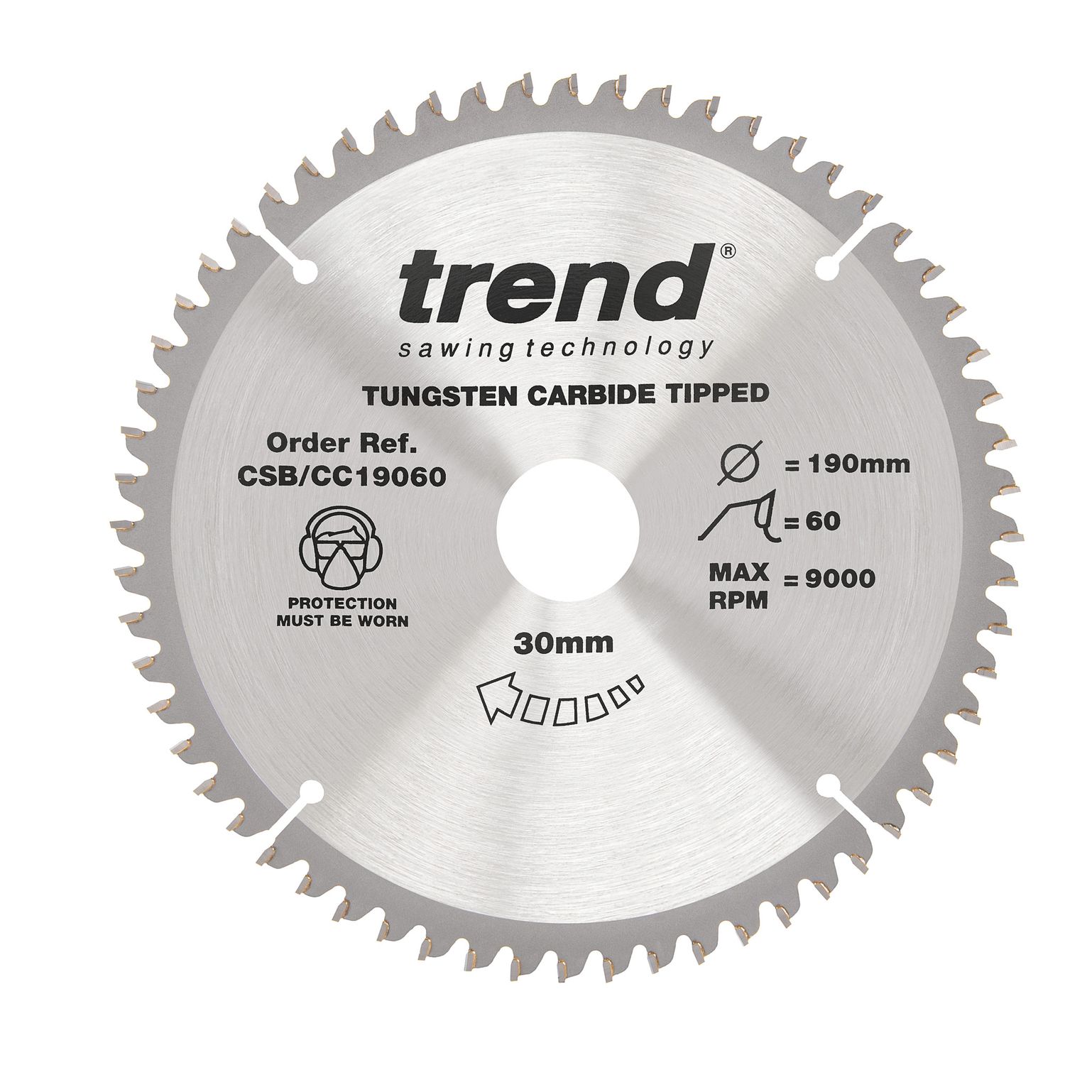 Trend Wood Mitre Saw Blade 190mm x 30mm x 60T