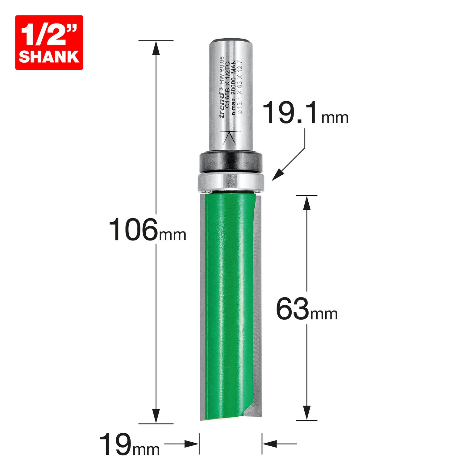 Trend Profiler 19.05mm Diameter x 63mm Cut