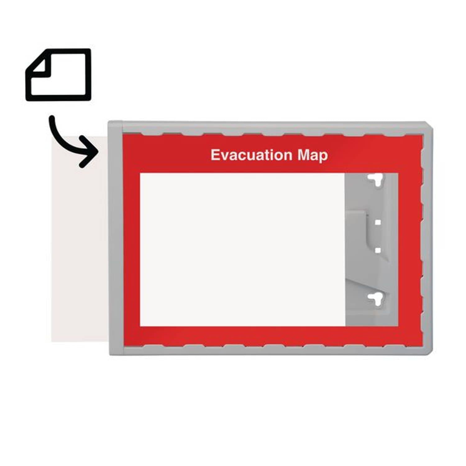 Brady 245 x 325mm Evacuation Map Update Sign