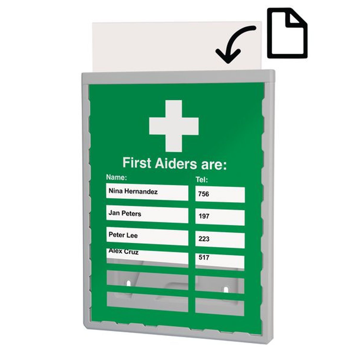 Brady 325x245mm First Aiders Are Update Sign