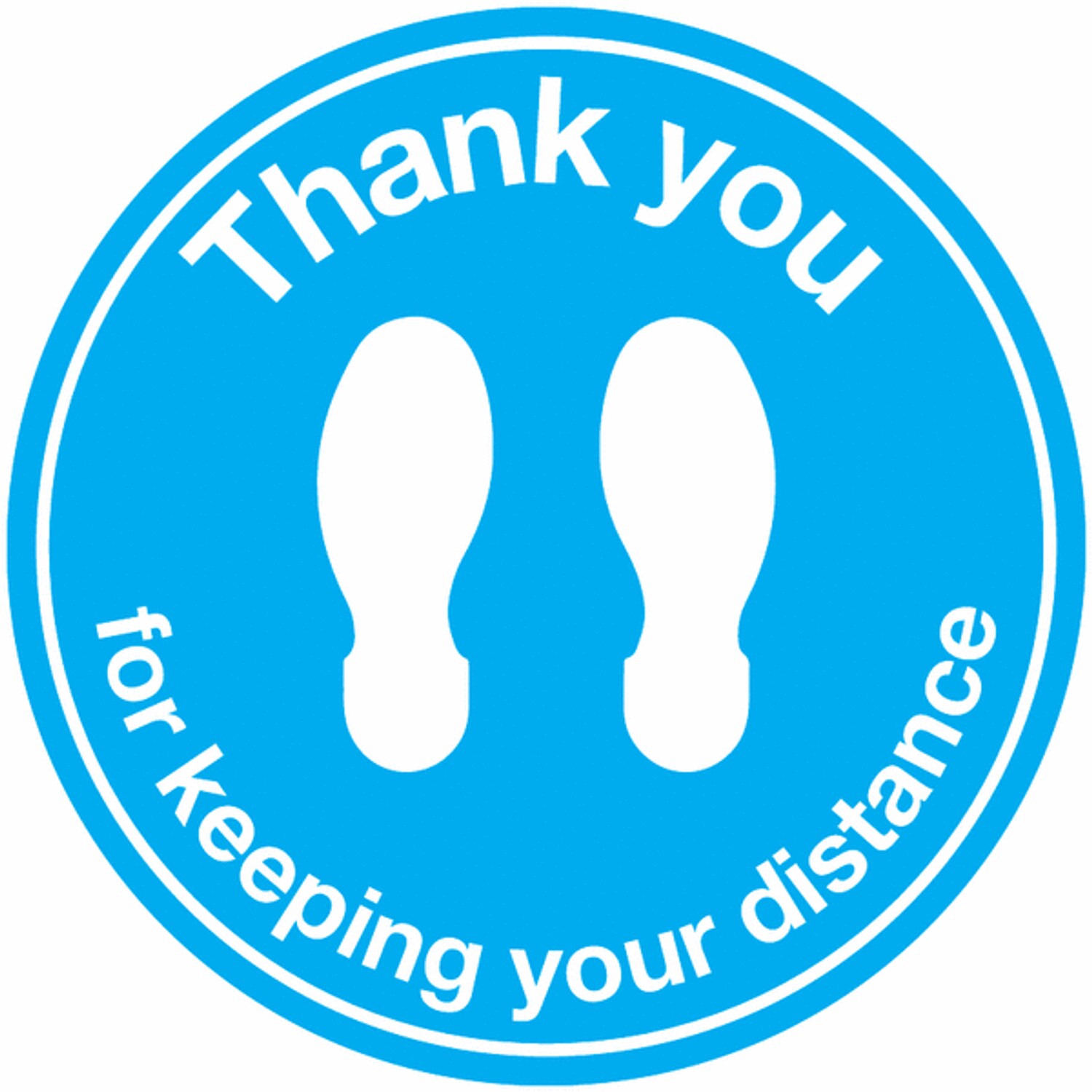 Brady 450mm Dia Thank Your for Keeping Your Blue Anti-Slip Floor Sign