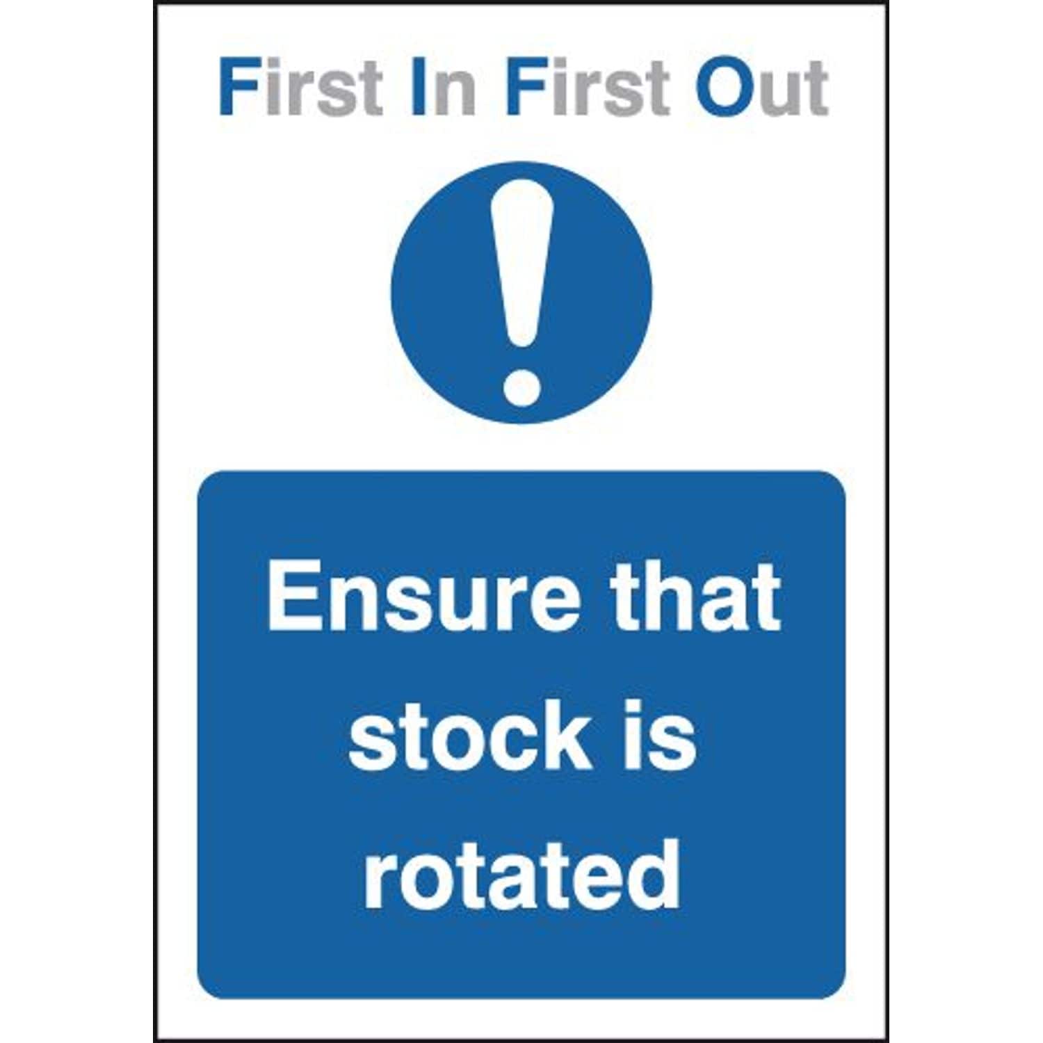 Brady A5 First In First Out Ensure That Stock is Rotated - Self Adhesive