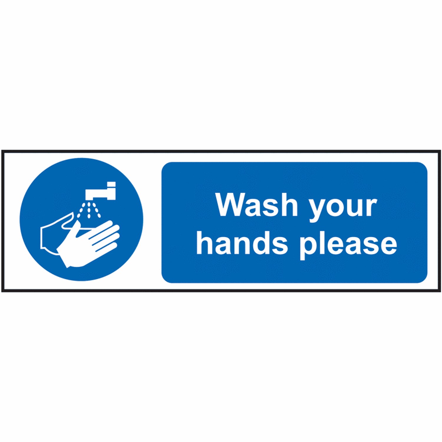 Brady 50x150mm Wash Your Hands Please (Pack of 6)