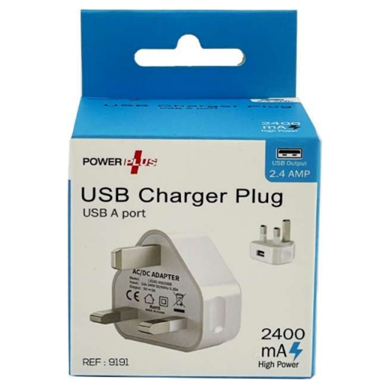 POWERPLUS Usb Charger Plug 1 Port Usb 2400Ma (2.4Amp)