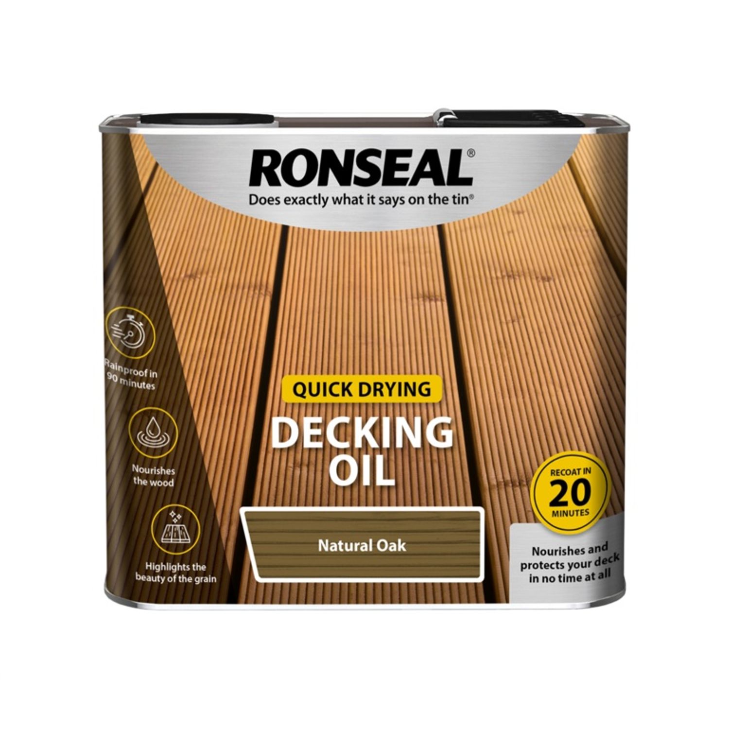 Ronseal Quick Drying Decking Oil 2.5 Litre Natural Oak