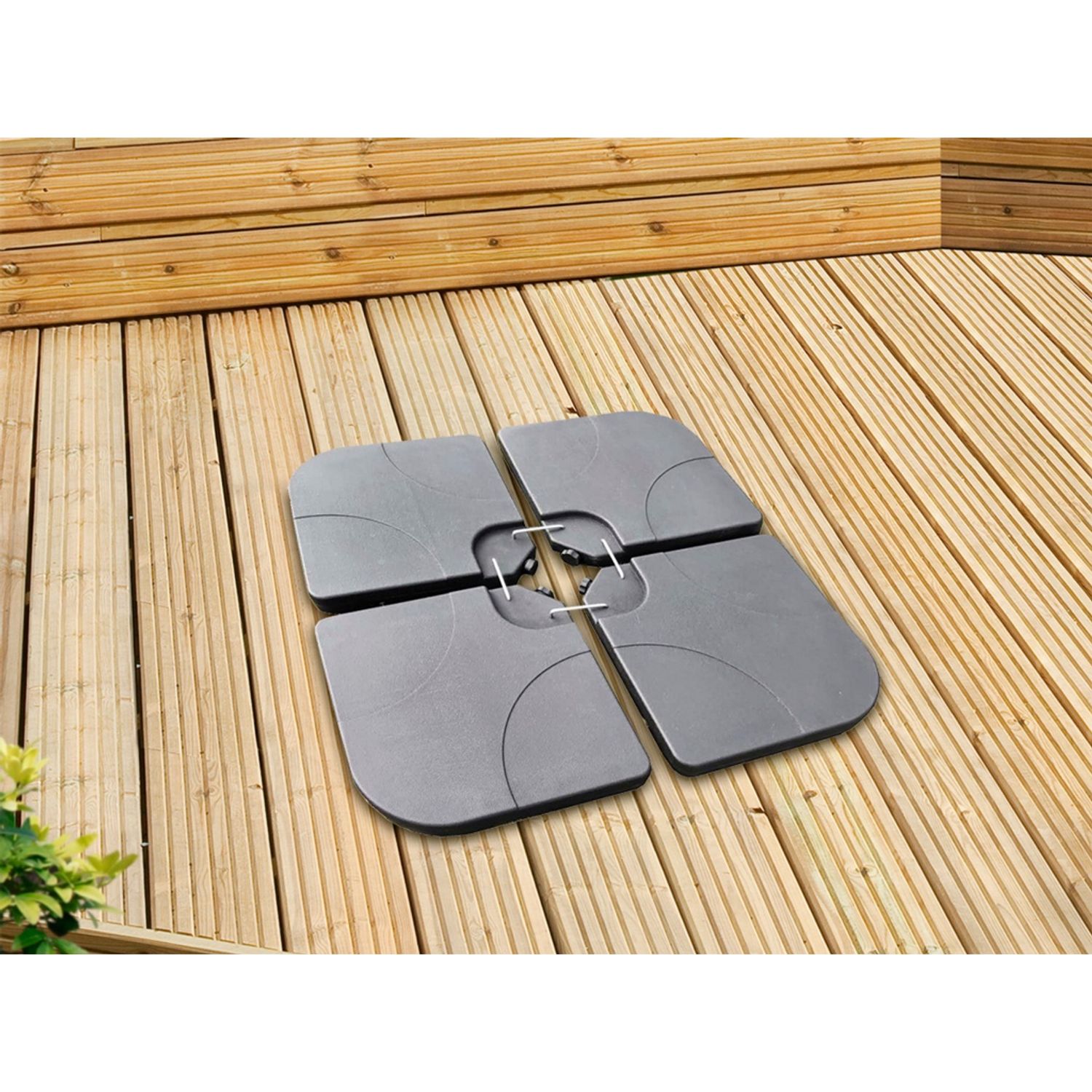 Pagoda Plastic Parasol Base (15 Litre) 4 Piece