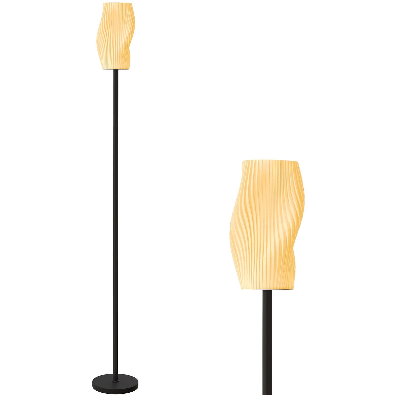 HOMCOM 3D Printed Standing Lamp with Shade, 3 Colour Temperature - White