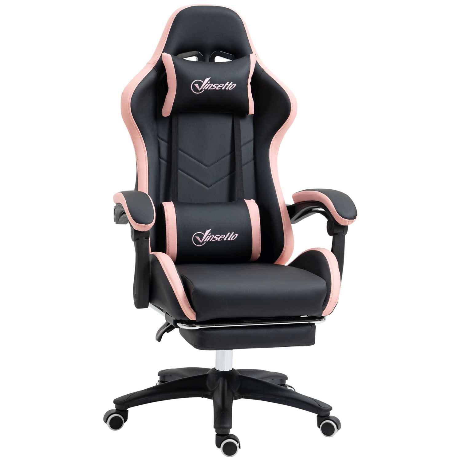 Vinsetto Racing Style Gaming Chair with Reclining Function Footrest - Black