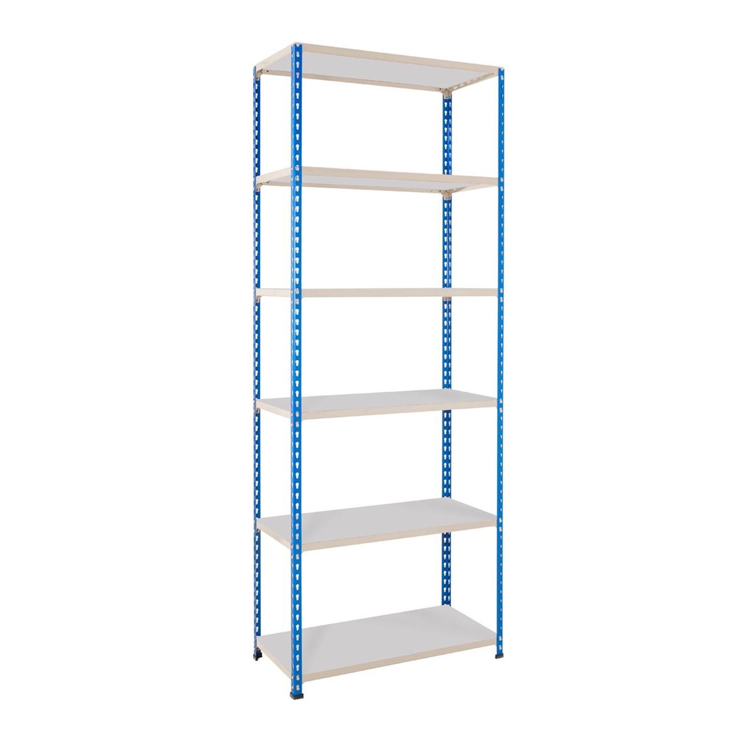 BIGDUG BiG340 Steel Shelving 2440h x 1220w x 610d mm 6 Levels 200Kg UDL Blue & G
