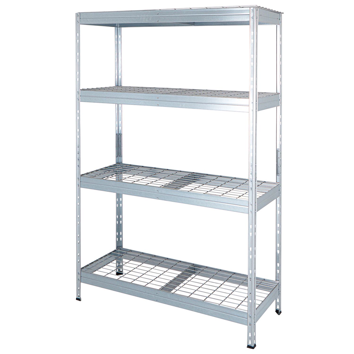 BIGDUG Garage 300Kg Galvanised Wire Shelving 1800h x 1200w x 450d mm Galvanised