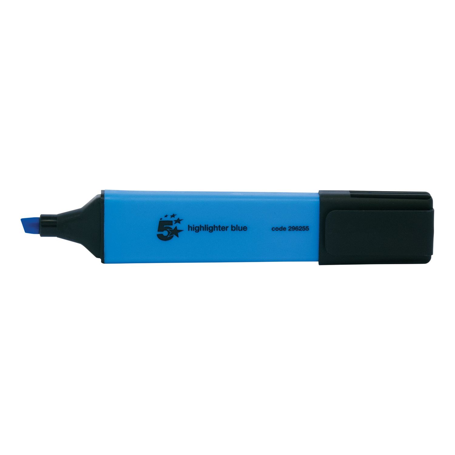 5 Star Office Highlighter Chisel Tip 1-5mm Line Blue Pack of 12