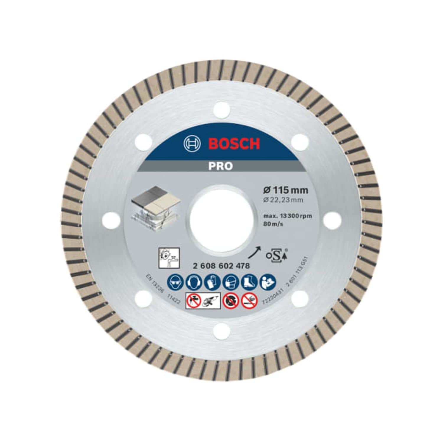Bosch Pro Ceramic Diamond Cutting Disc 115 x 22.23mm