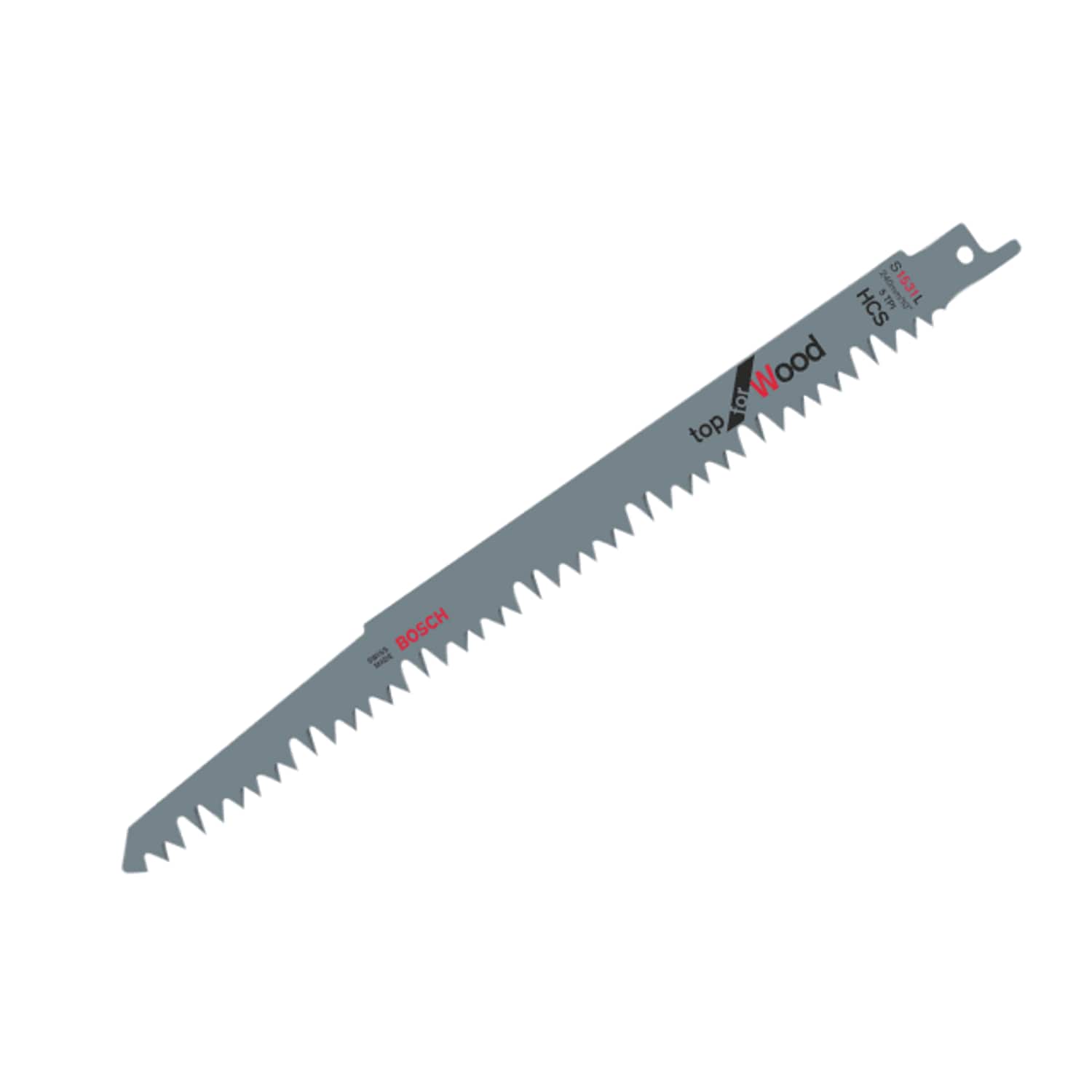 Bosch S 1531L Top for Wood Reciprocating Saw Blade 240mm 5 TPI Pack of 100