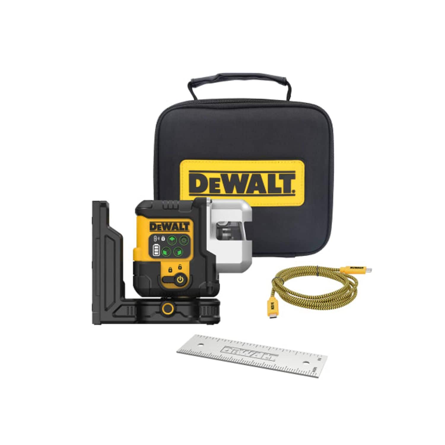 DeWalt DCLE14301 USB 3 x 180 Degree Green Beam Laser