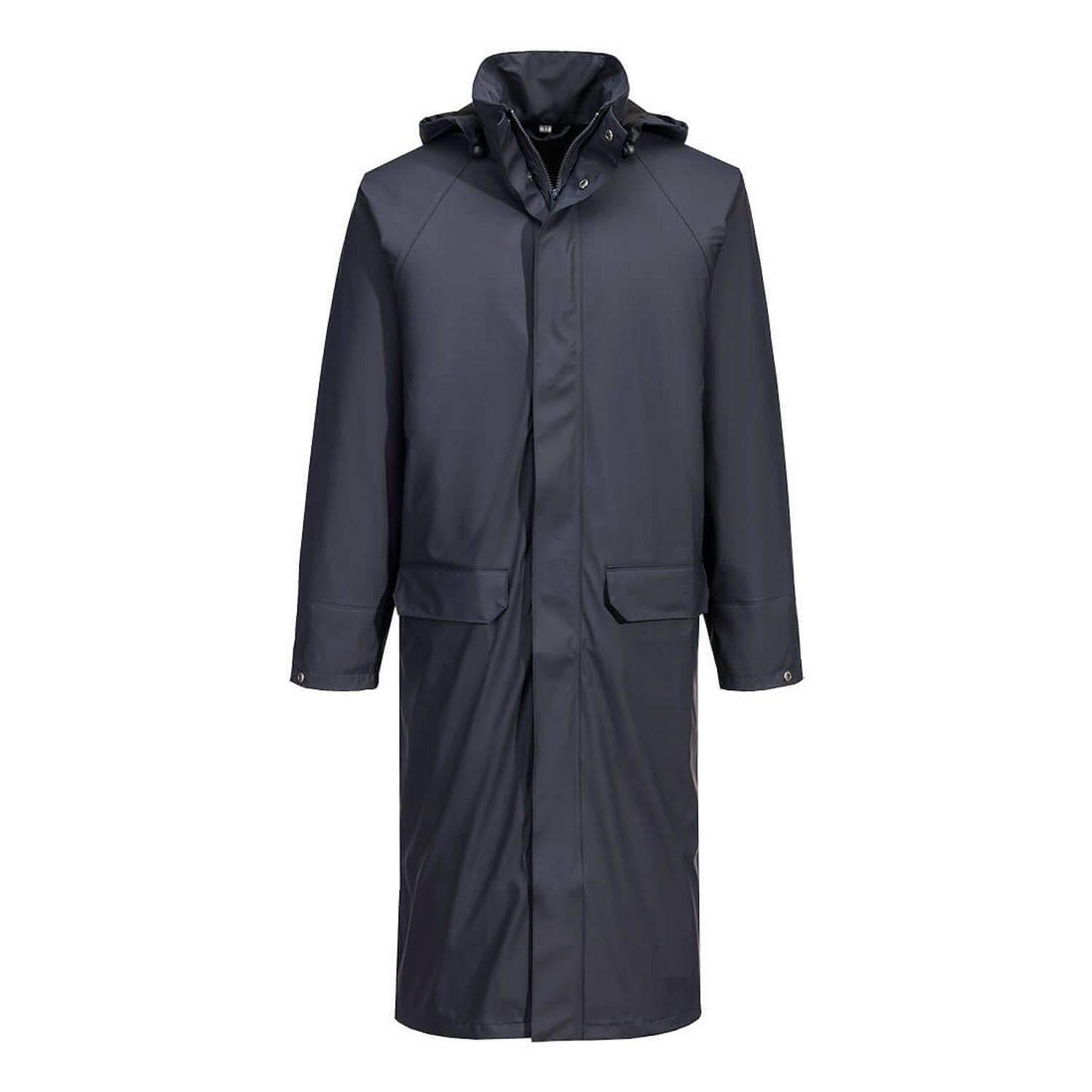 Portwest Flexatex Chem Navy Long Coat - Size Medium/Regular