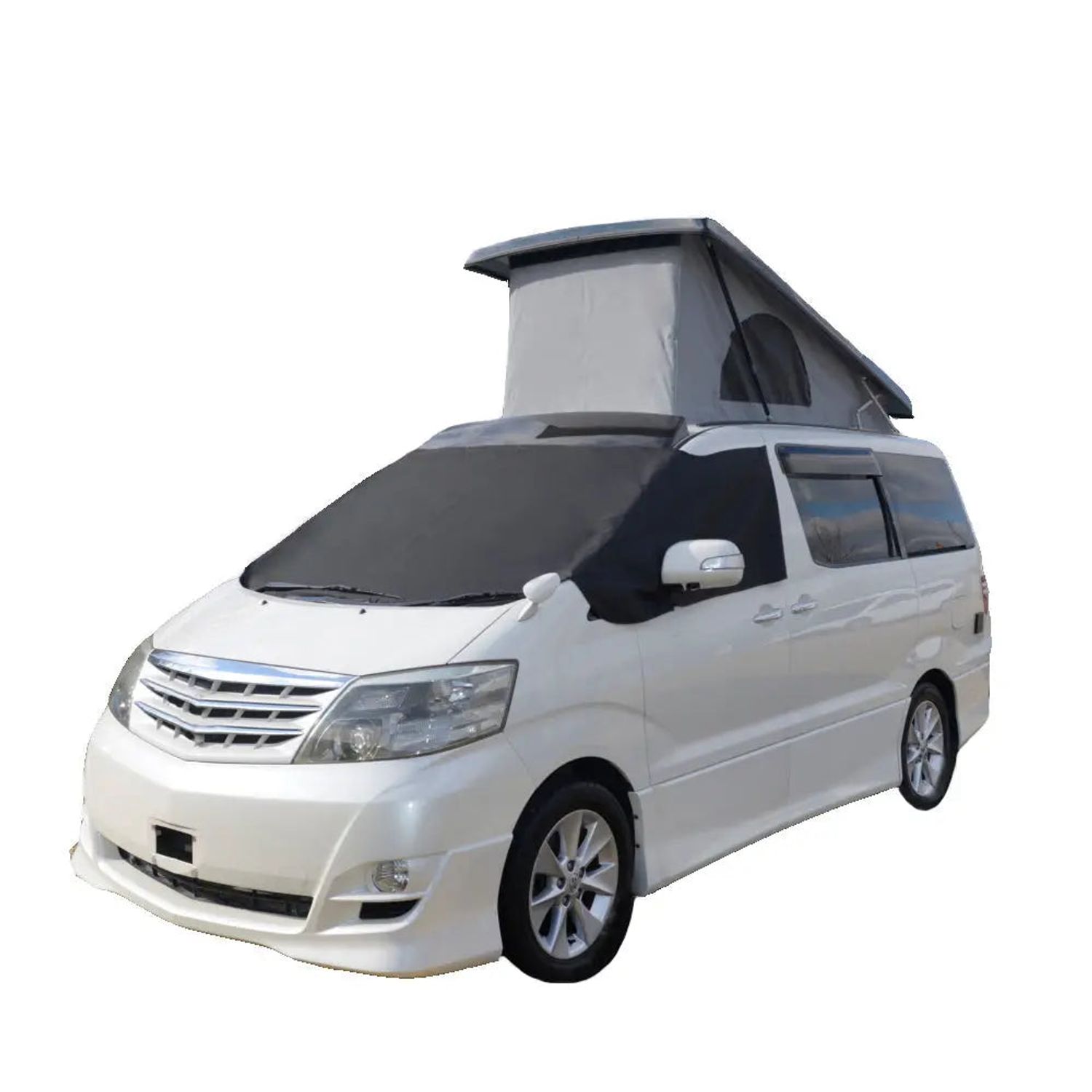 UK Custom Covers Toyota Alphard Tailored Screen Wrap - Black 373