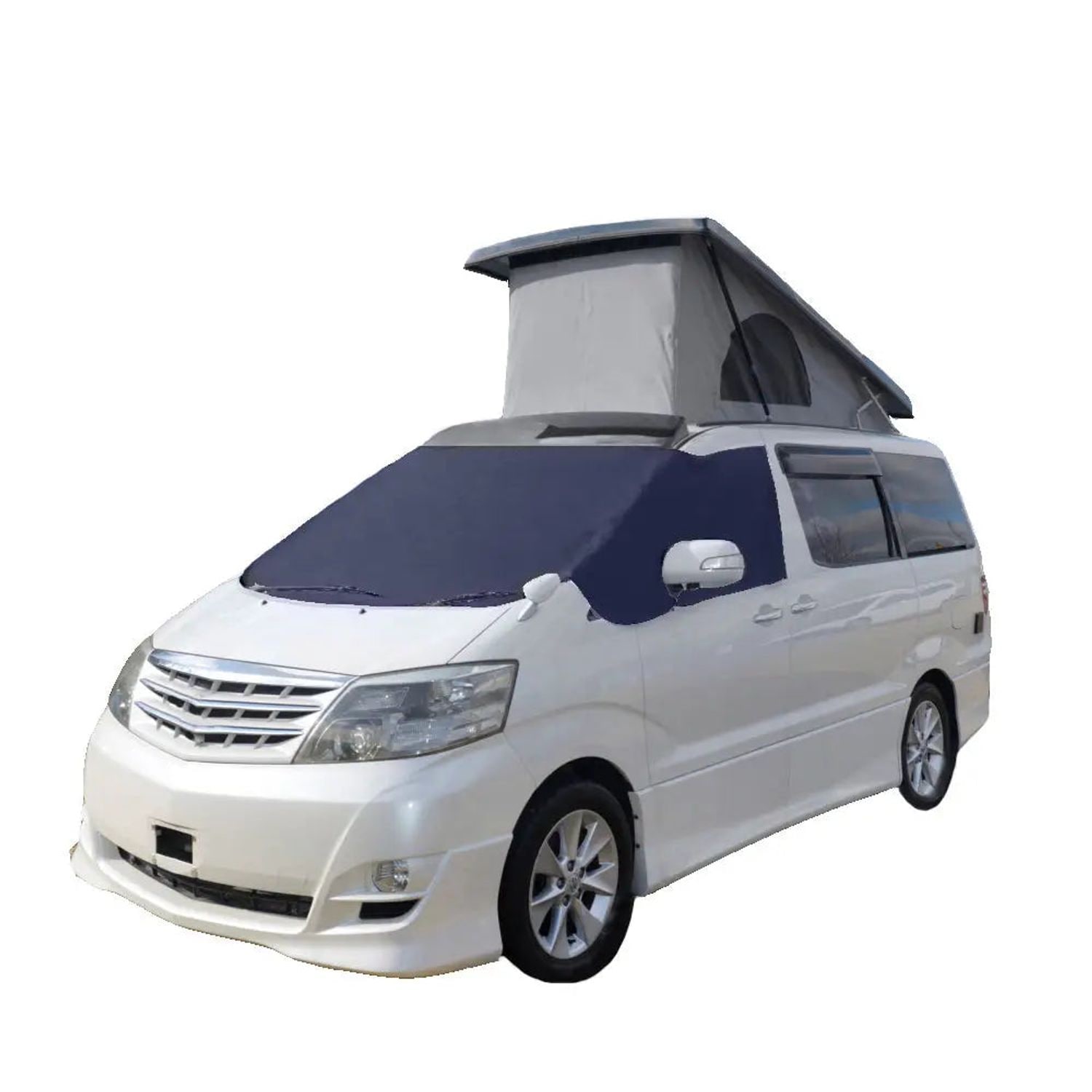 UK Custom Covers Toyota Alphard Tailored Screen Wrap - Navy 373