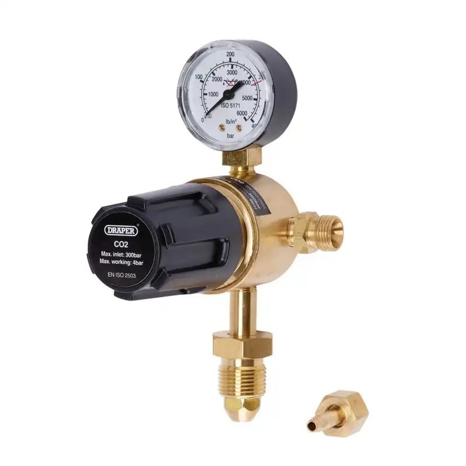 Draper Argon and CO2 300bar Regulator WREGICO2-2G - 1 Gauge