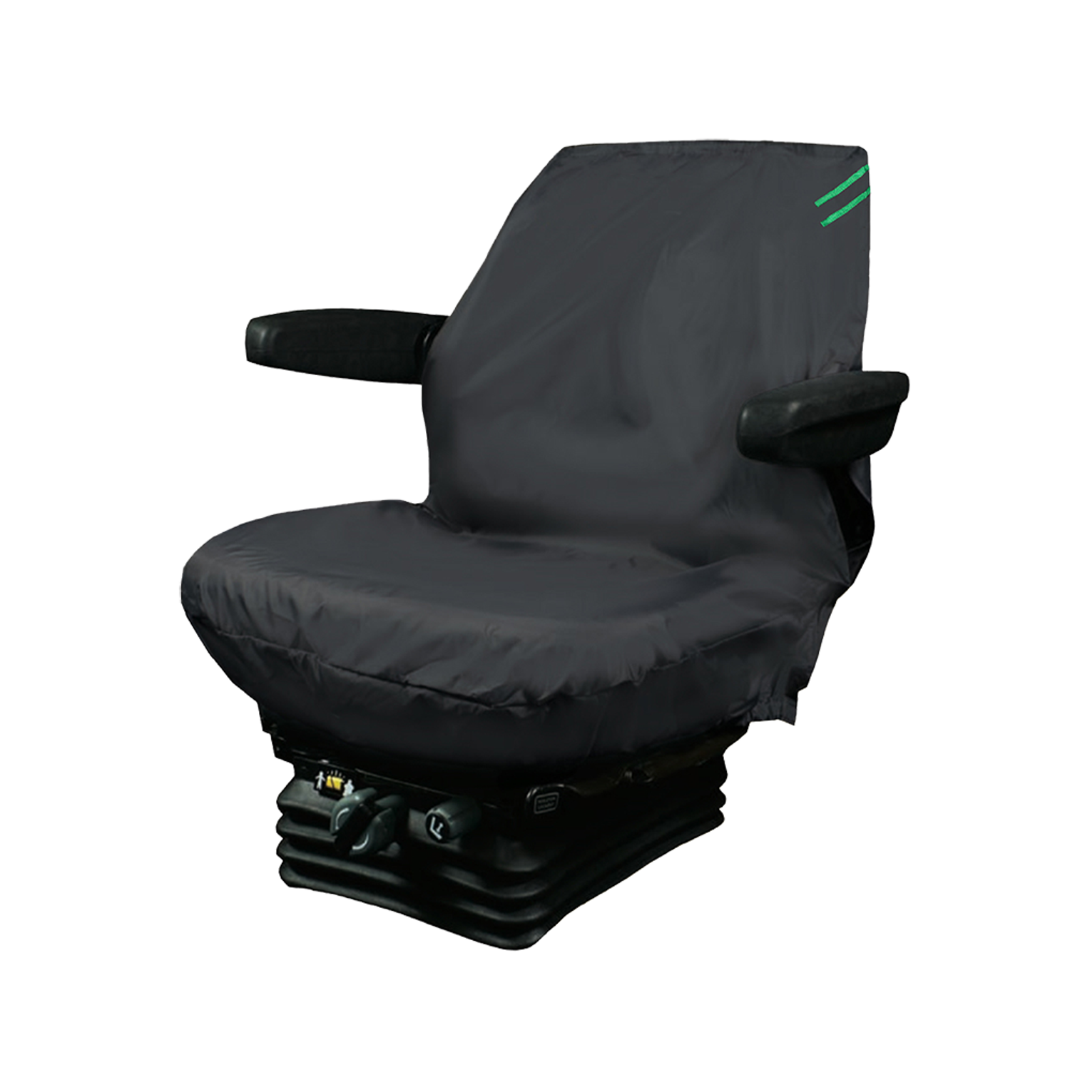 Auto Choice Heavy Duty Tractor Seat Cover with Green Stripe - Standard Seats