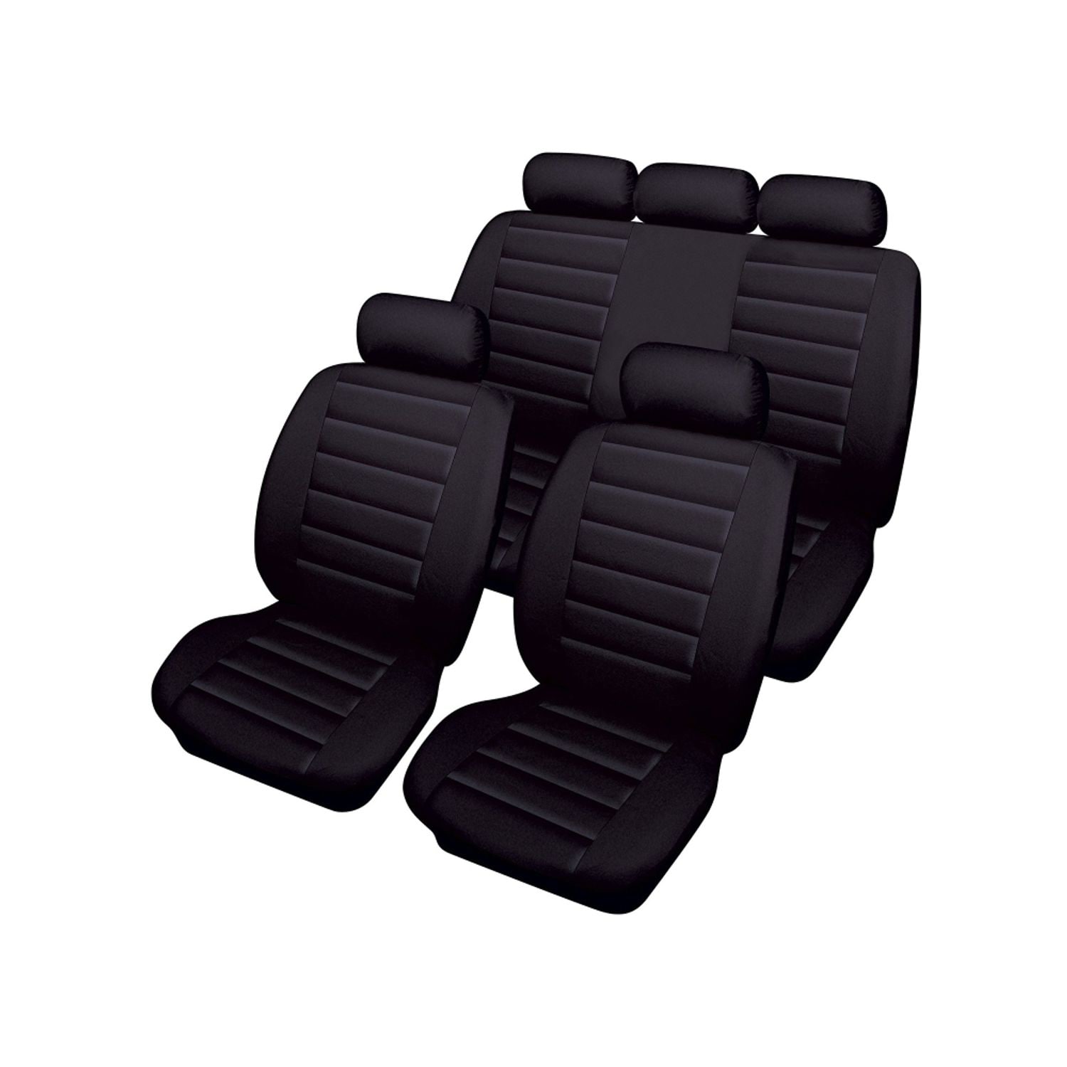Auto Choice (Pack of 8) Quilted PU Leather Seat Cover Set- you get 5