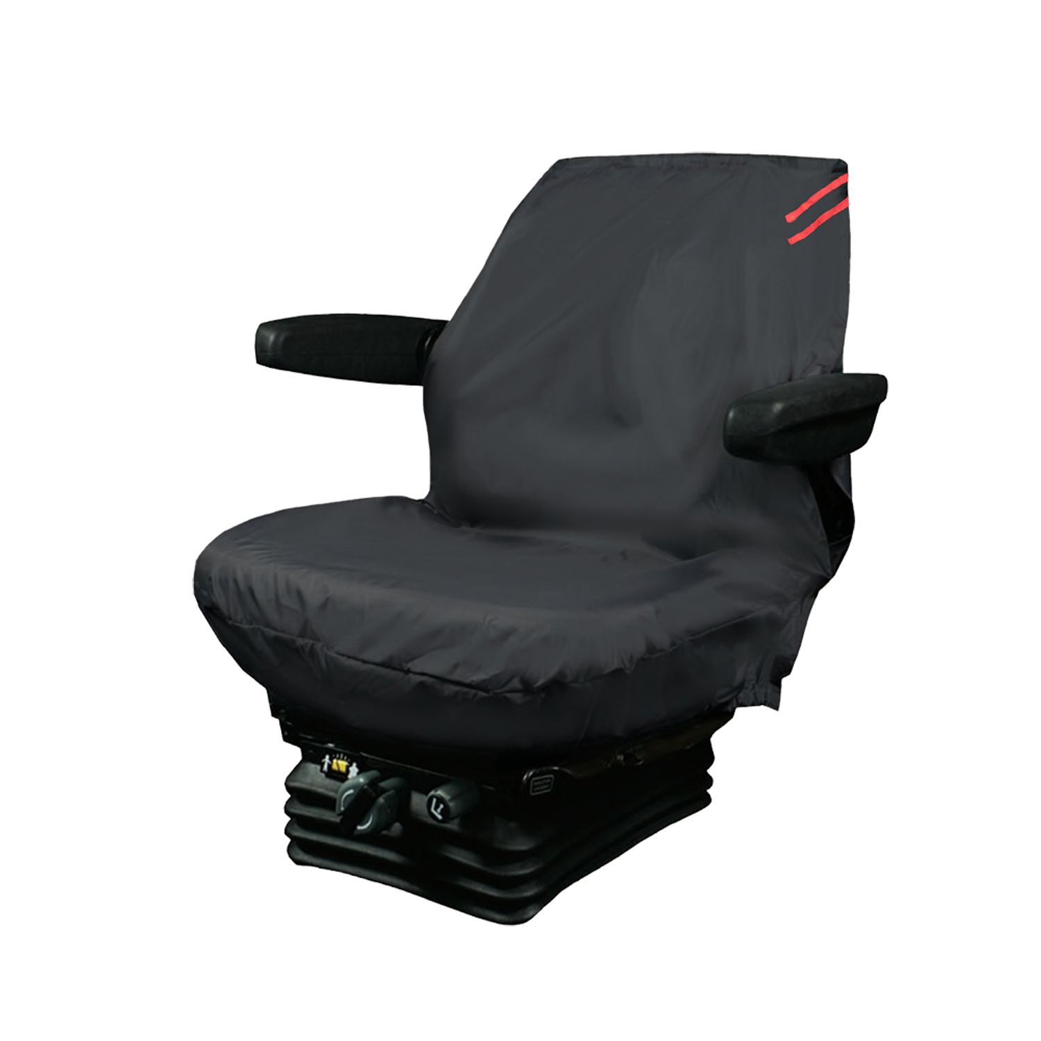Auto Choice Heavy Duty Tractor Seat Cover with Red Stripe - Standard Seats