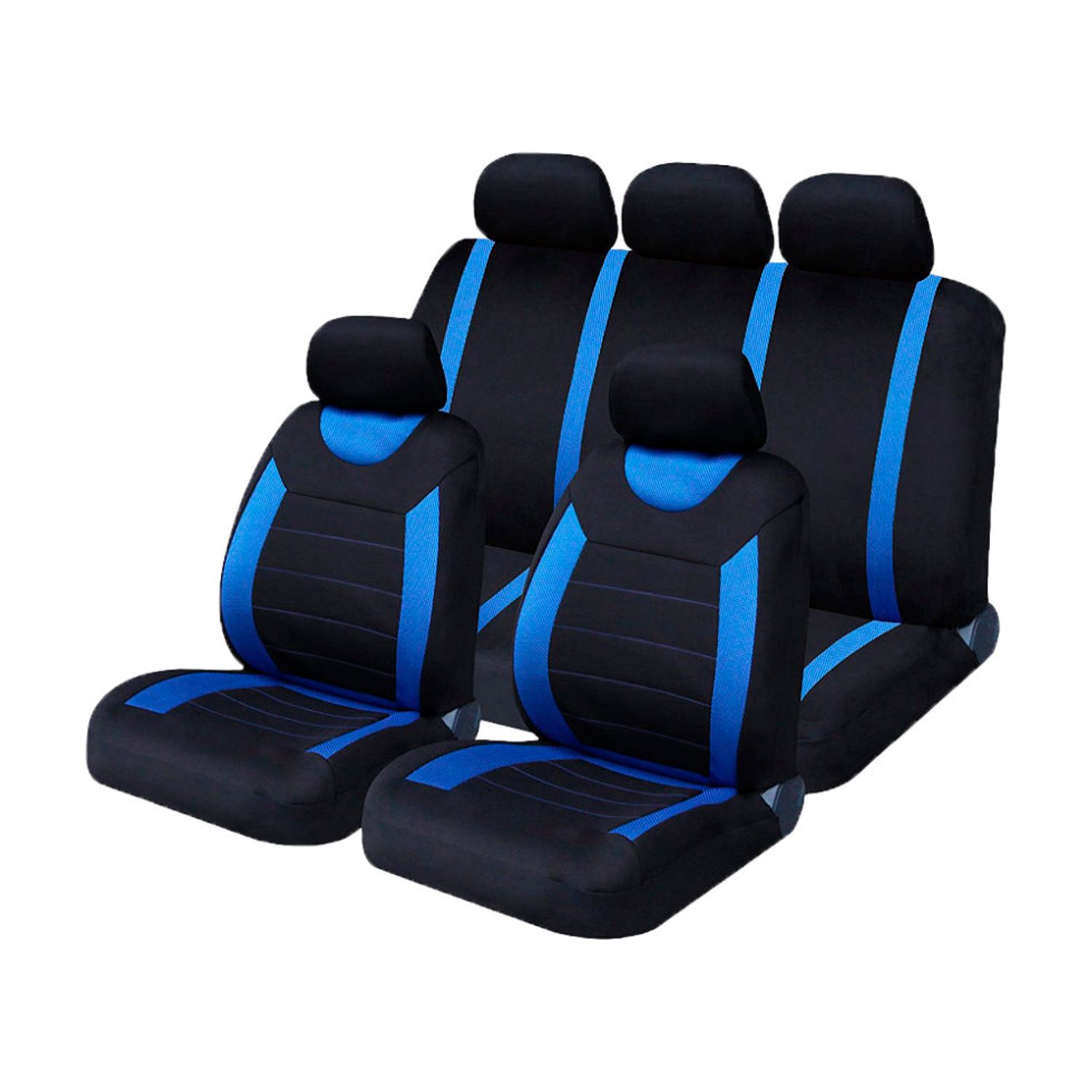 Xtreme Auto Auto Choice 9 Piece Blue/Black Seat Cover Set - XASC18- you get 10