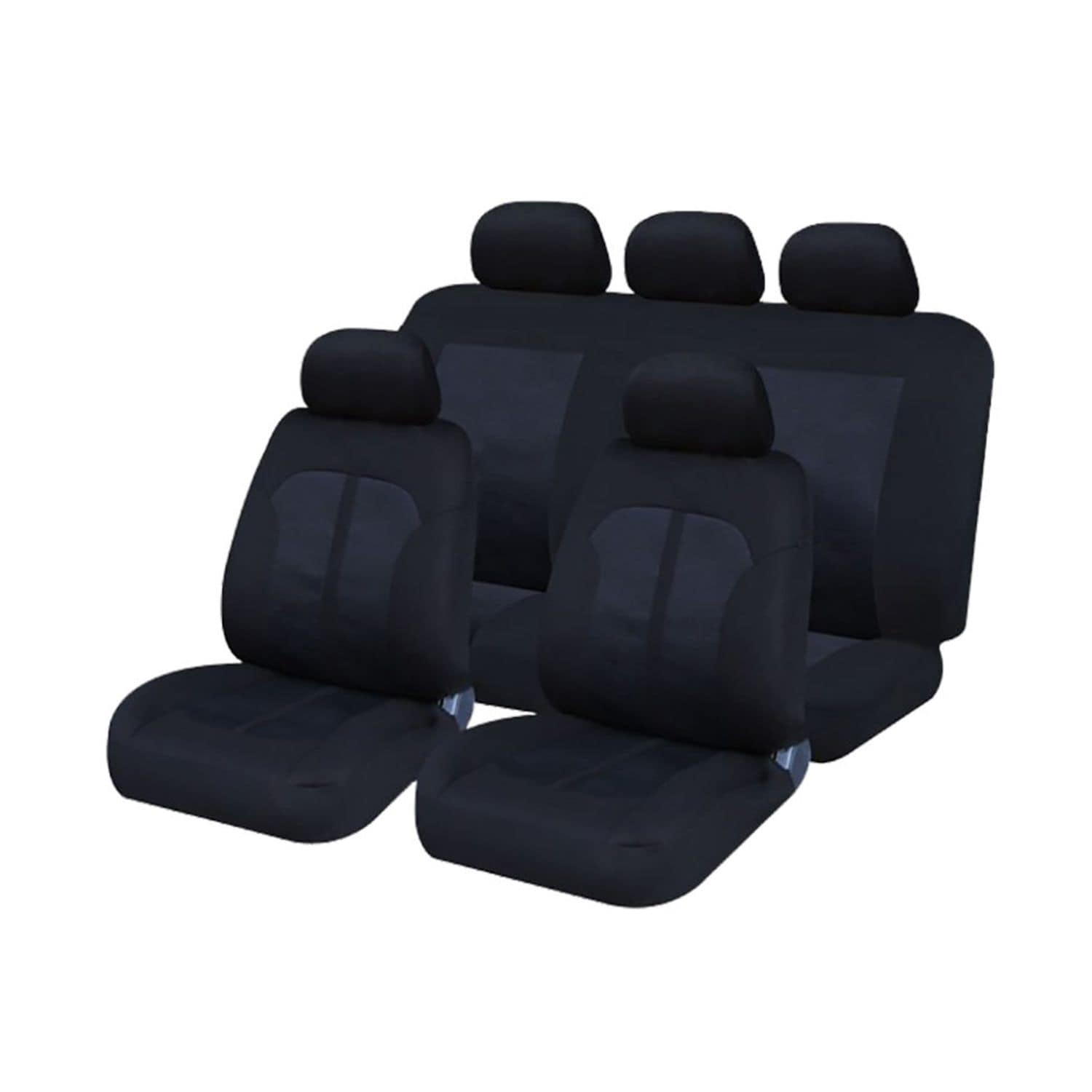 Xtreme Auto Auto Choice 9 Piece Black Seat Cover Set- you get 10