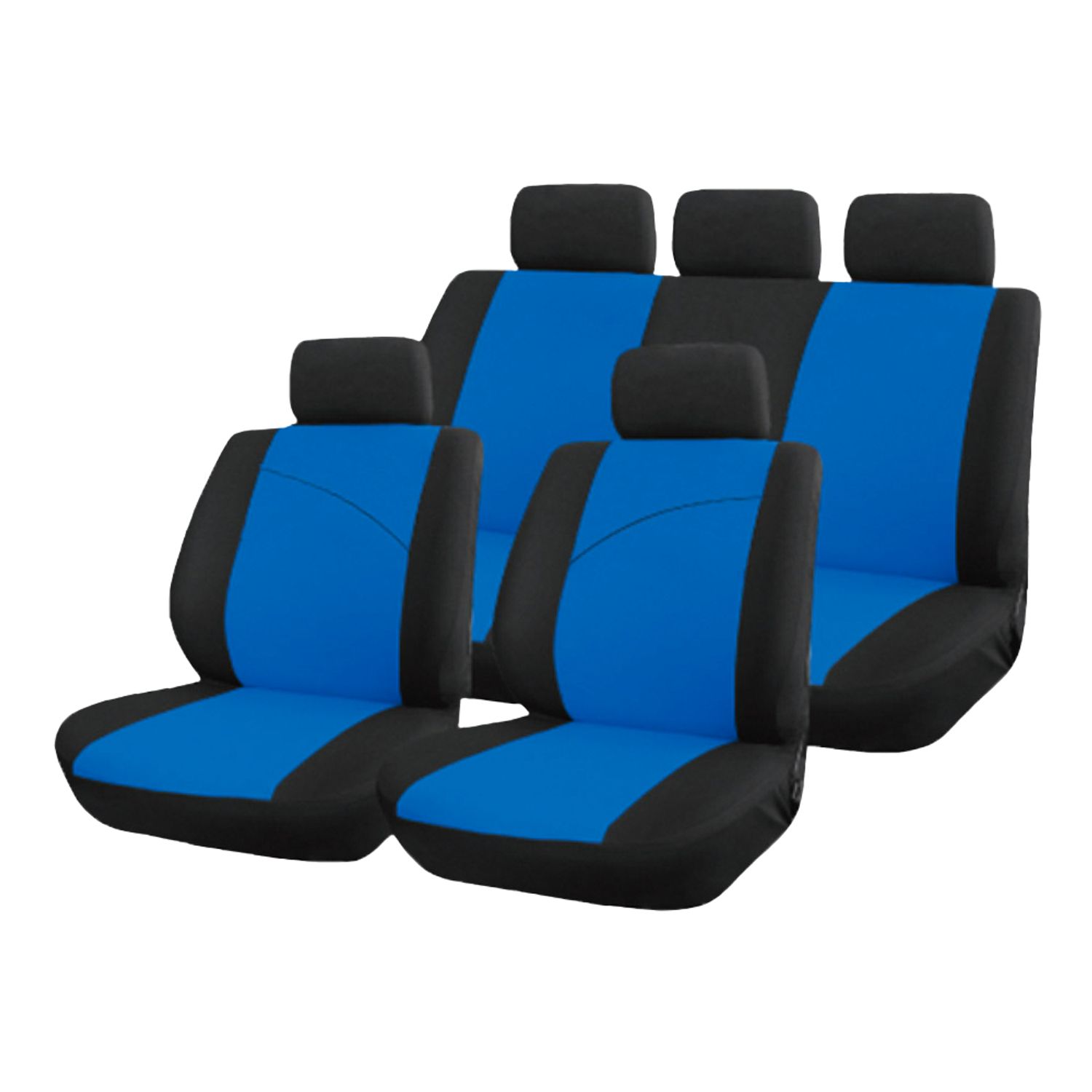Xtreme Auto Auto Choice 9 Piece Blue/Black Seat Cover Set - XASC2- you get 10