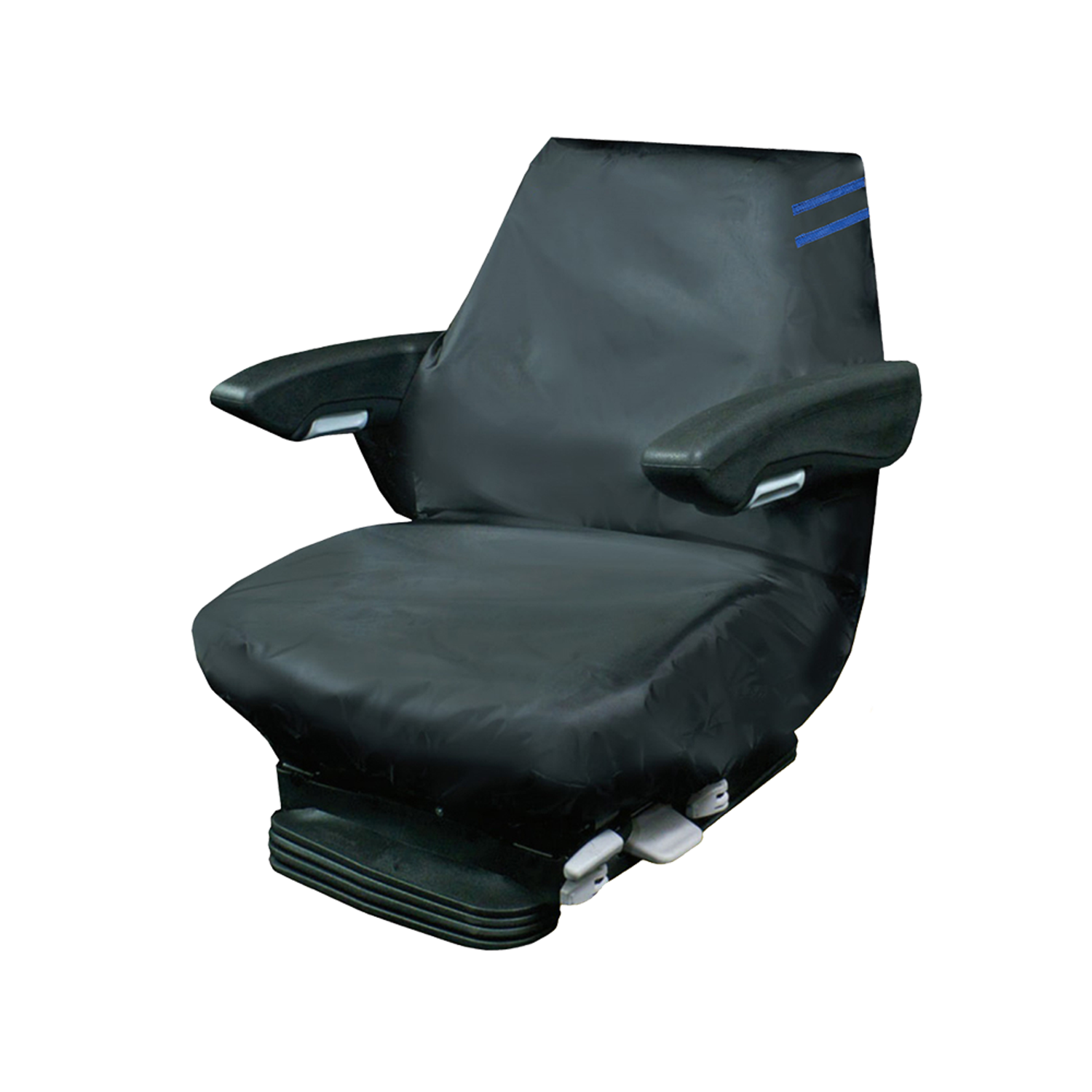 Auto Choice Heavy Duty Tractor Seat Cover with Blue Stripe - HI Back- you get 12
