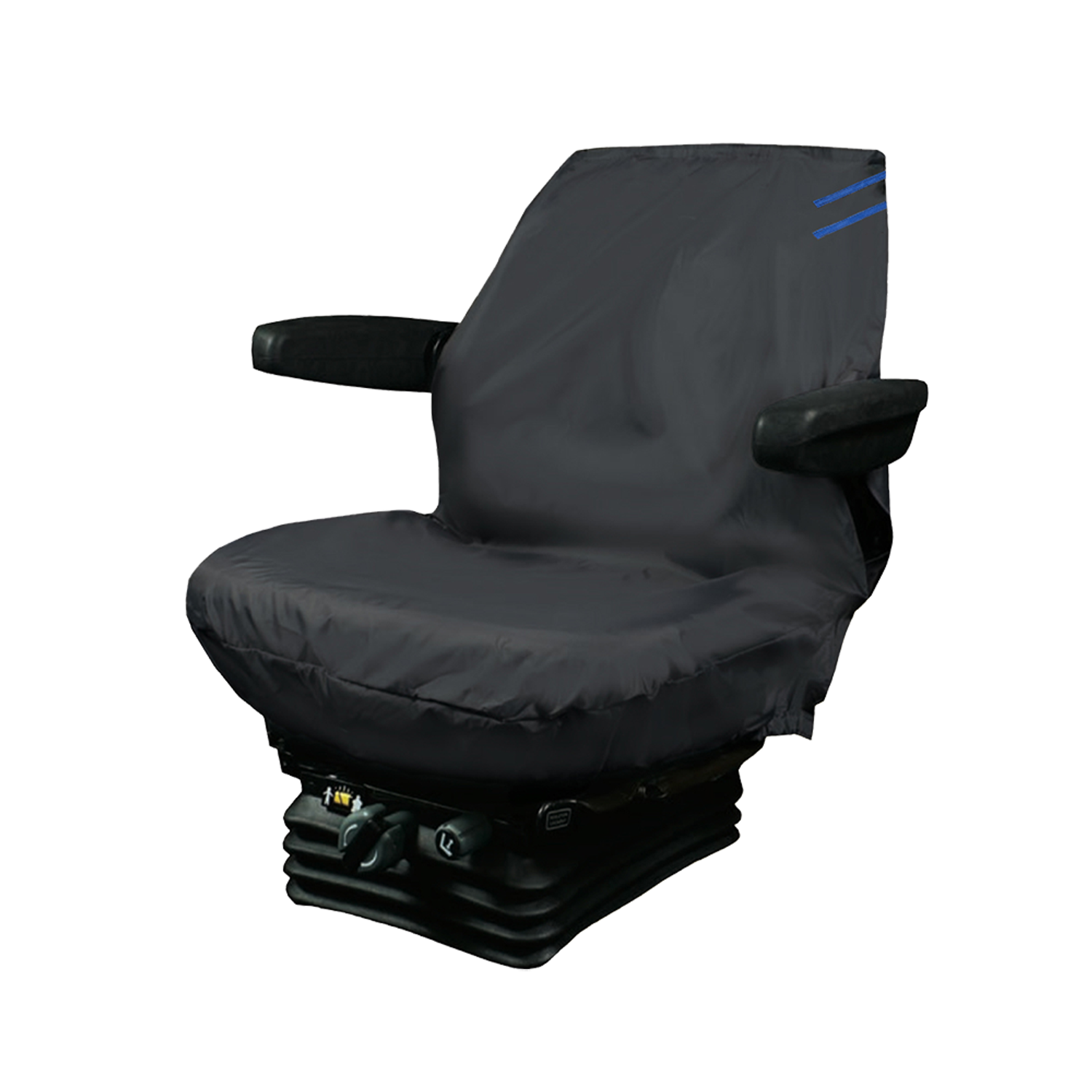 Auto Choice Heavy Duty Tractor Seat Cover with Blue Stripe - Standard Seats