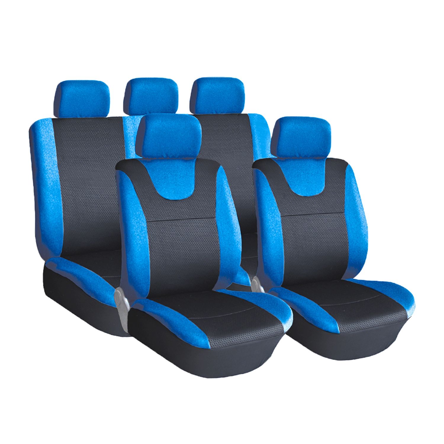 Xtreme Auto Auto Choice 9 Piece Blue/Black Seat Cover Set - XASC8- you get 10