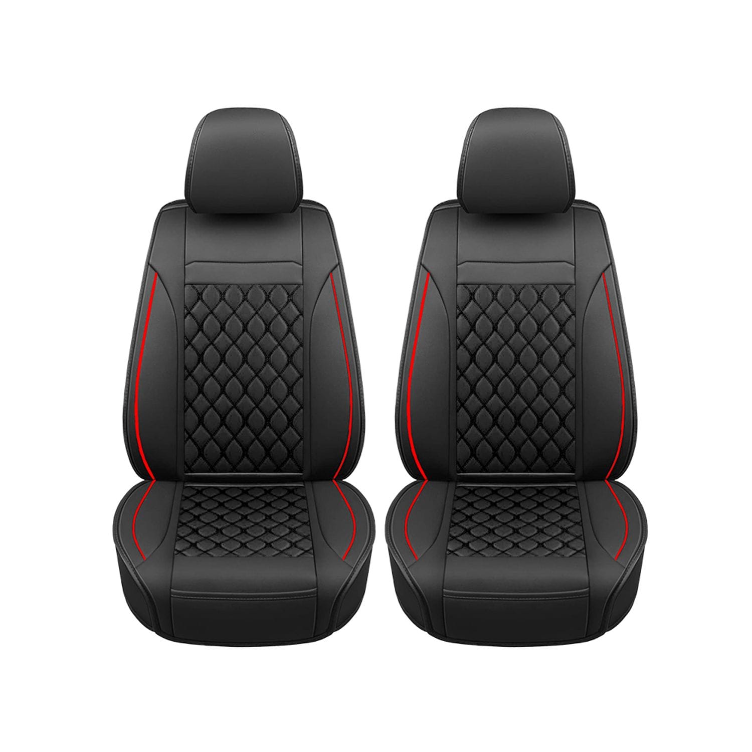 Auto Choice (Pack of 4) Premium Faux Leather Seat Cover Pair - Red- you get 5