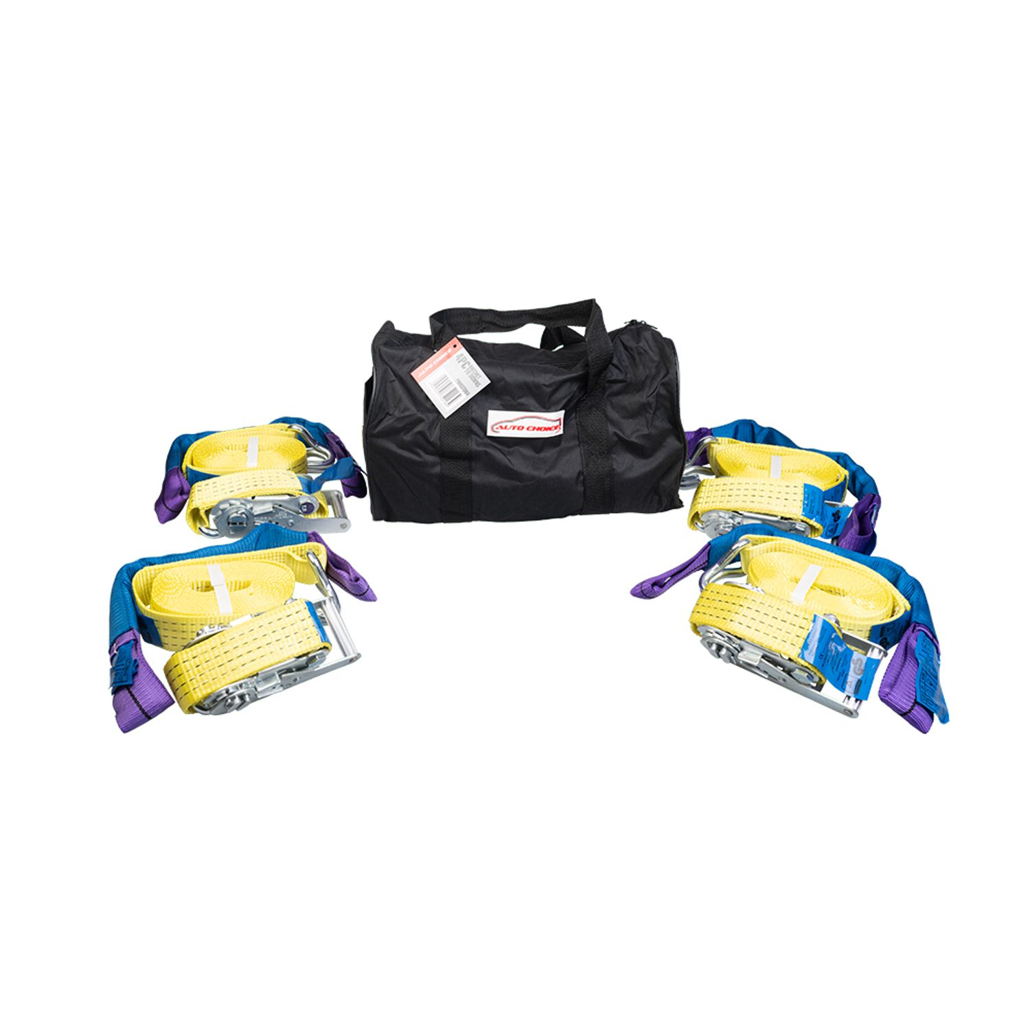 Auto Choice (Pack of 8) Ratchet Tie Down Kit- you get 2
