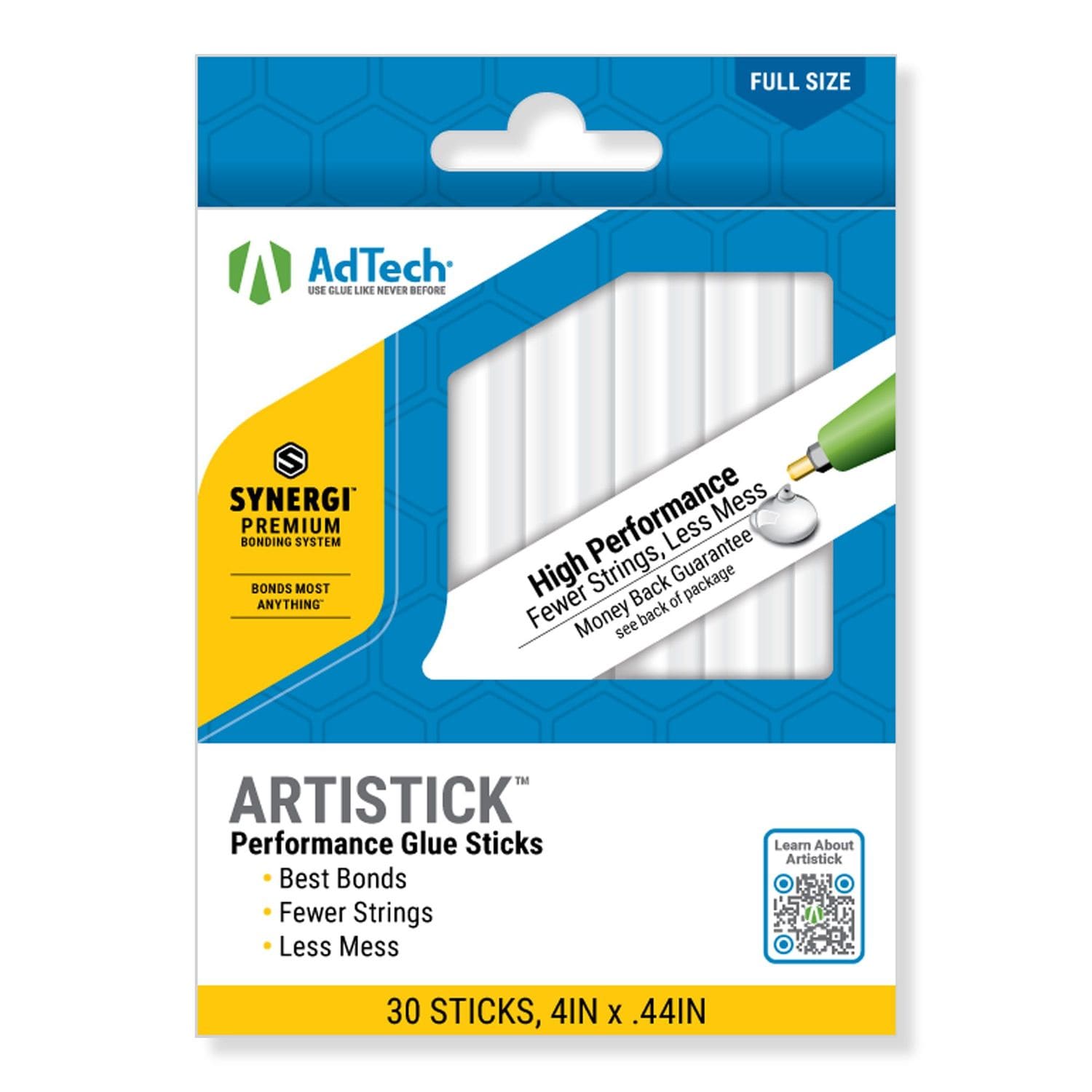 AdTech - Adhesive Technology Artistick Stringless Dual Temp Full Size 4in - Pack