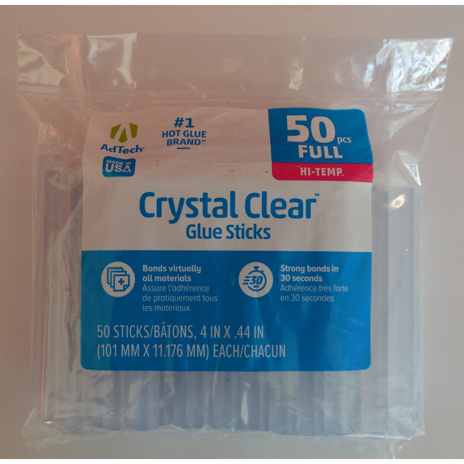 AdTech - Adhesive Technology Crystal Clear Multi Temp Full Size 4in - W220-14ZIP