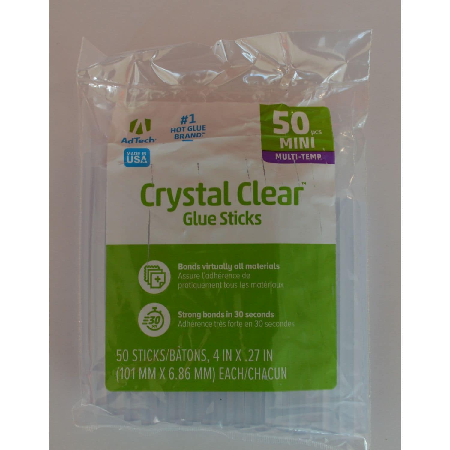 AdTech - Adhesive Technology Crystal Clear Multi-Temp Mini 4in - Pack of 50