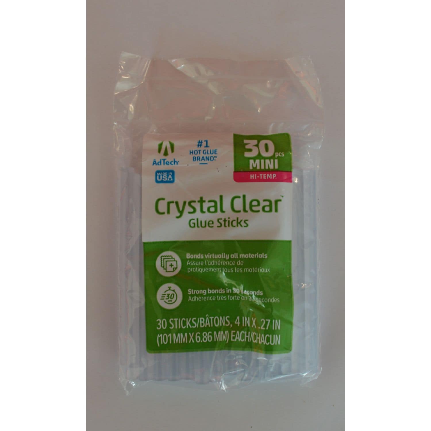 AdTech - Adhesive Technology Crystal Clear High-Temp Mini 4in - Pack of 10