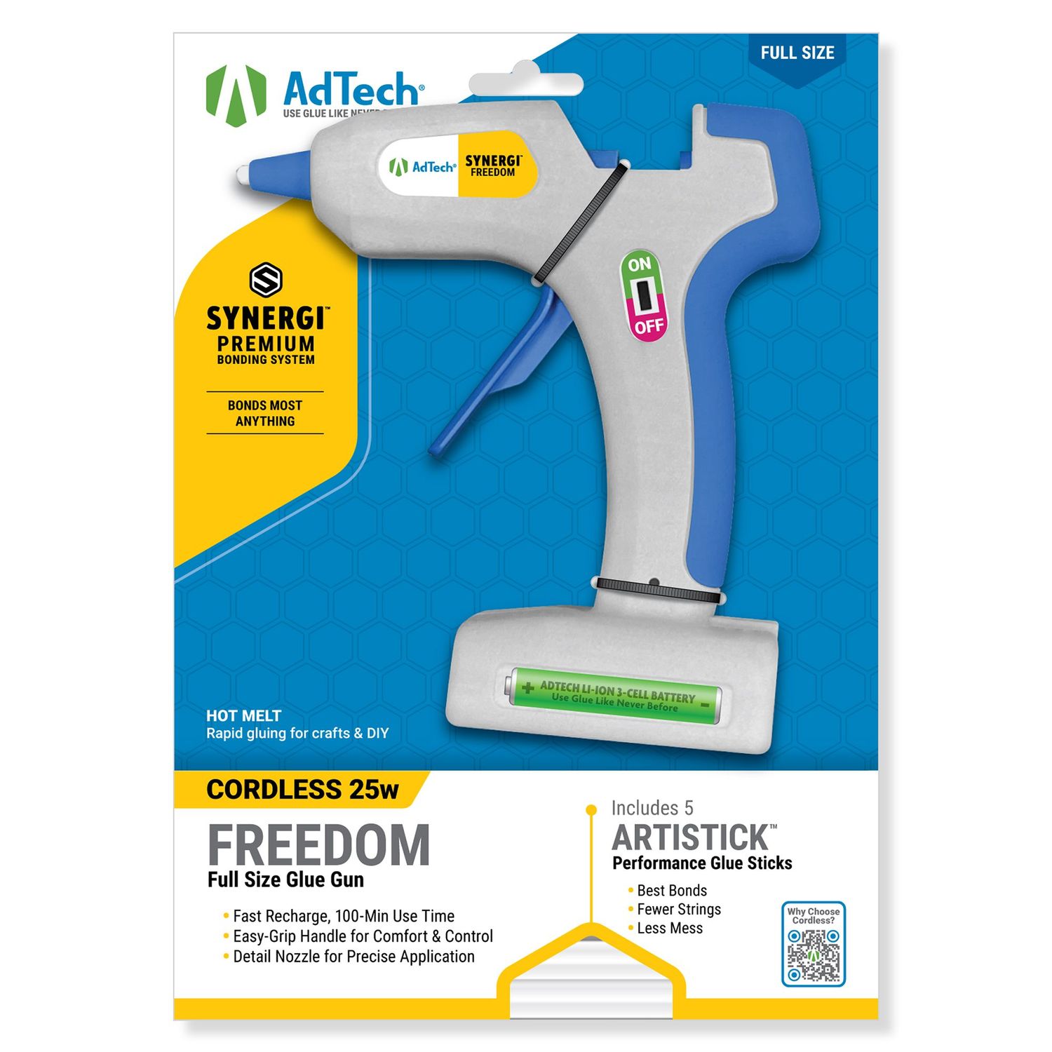 AdTech - Adhesive Technology Cordless Full Size Gun - Rechargeable