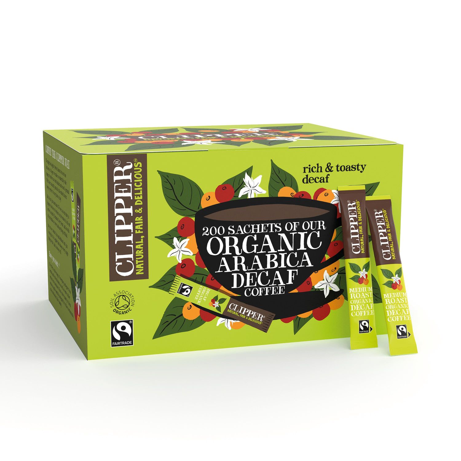 Clipper Organic Fair Trade Decaffeinated Coffee Stick Pack of 200 - 3016926