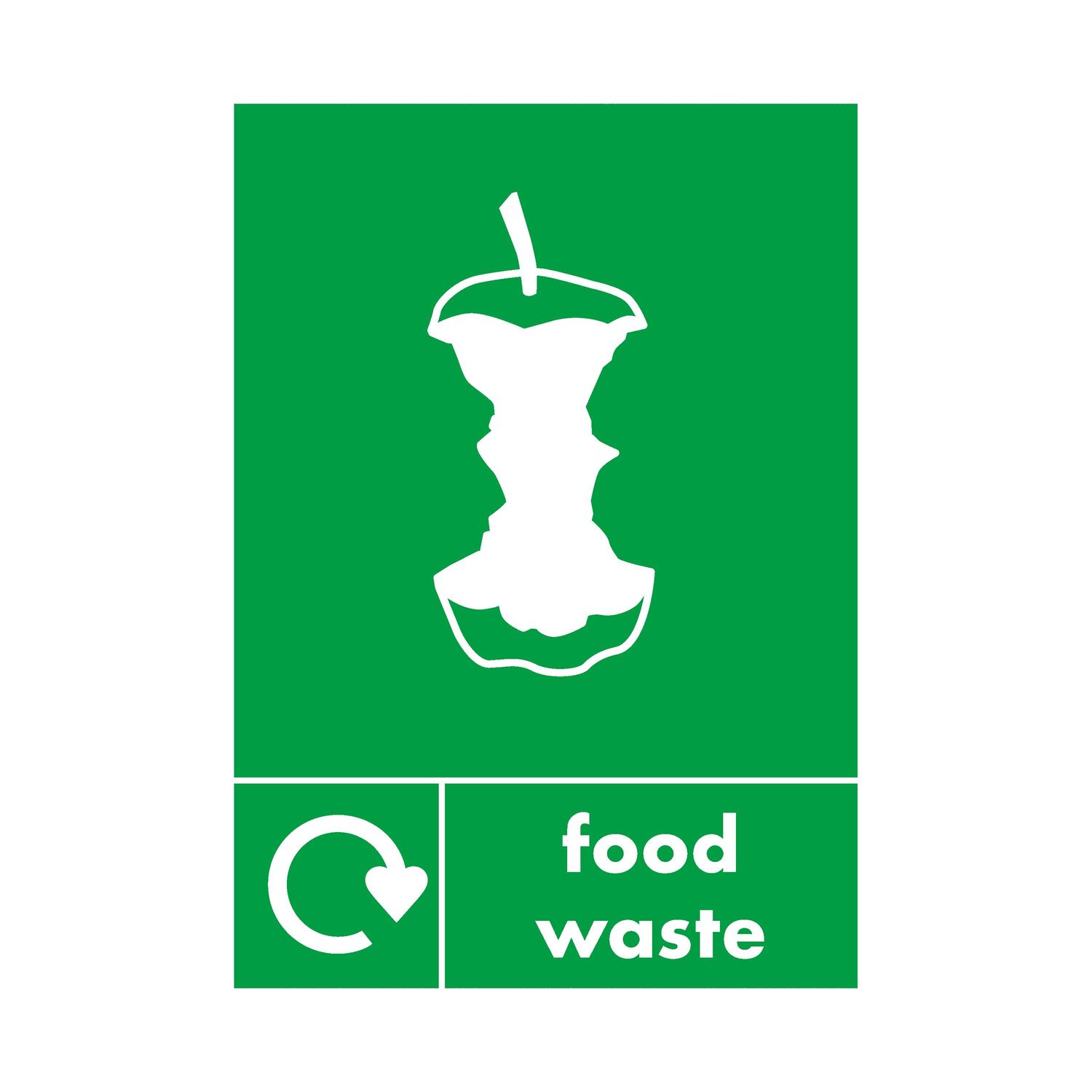 A5 Sign Self Adhesive Food Waste Pack of 5 - Y7321010