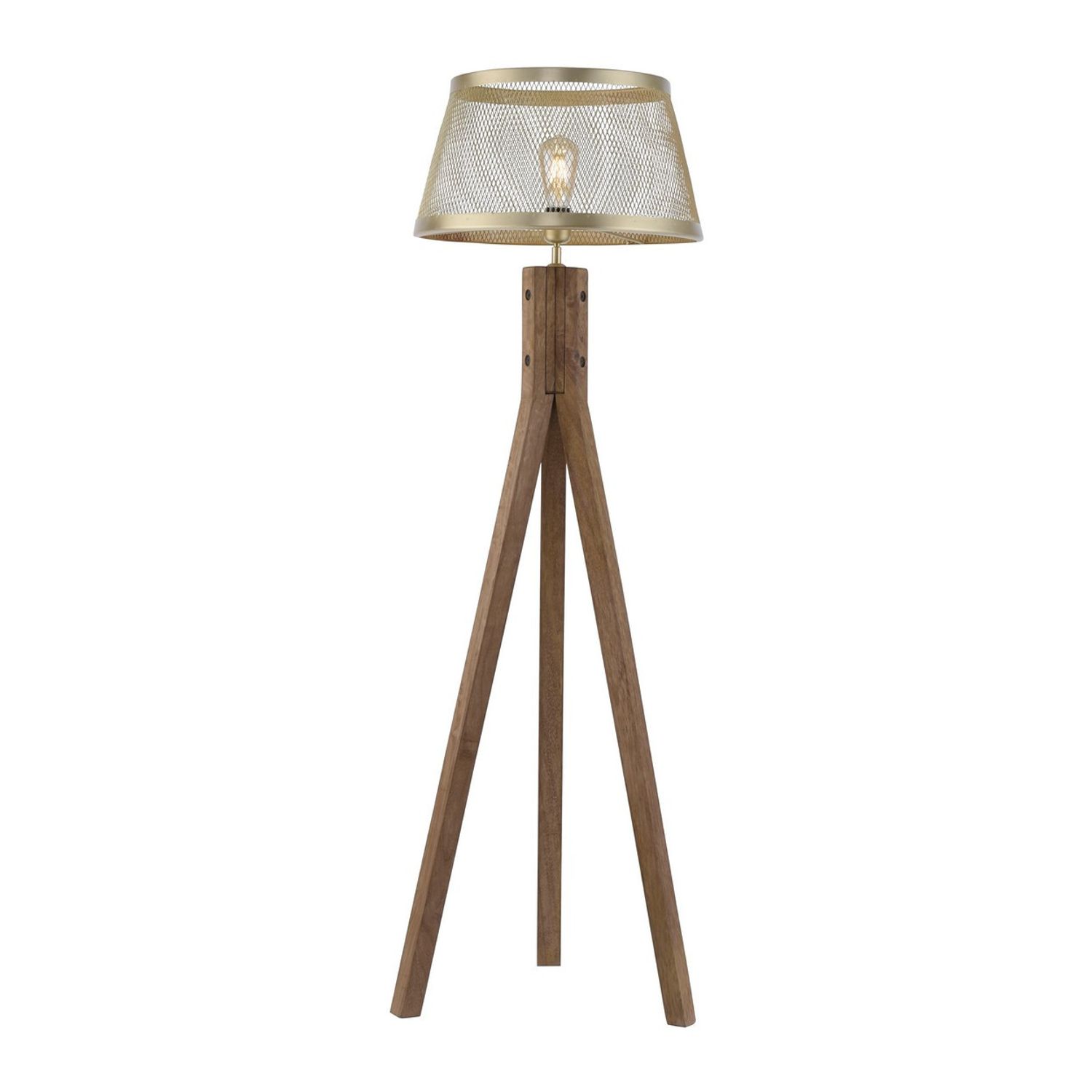 SPRING LIGHTING Frederik Tripod Floor Lamp Matt Brass