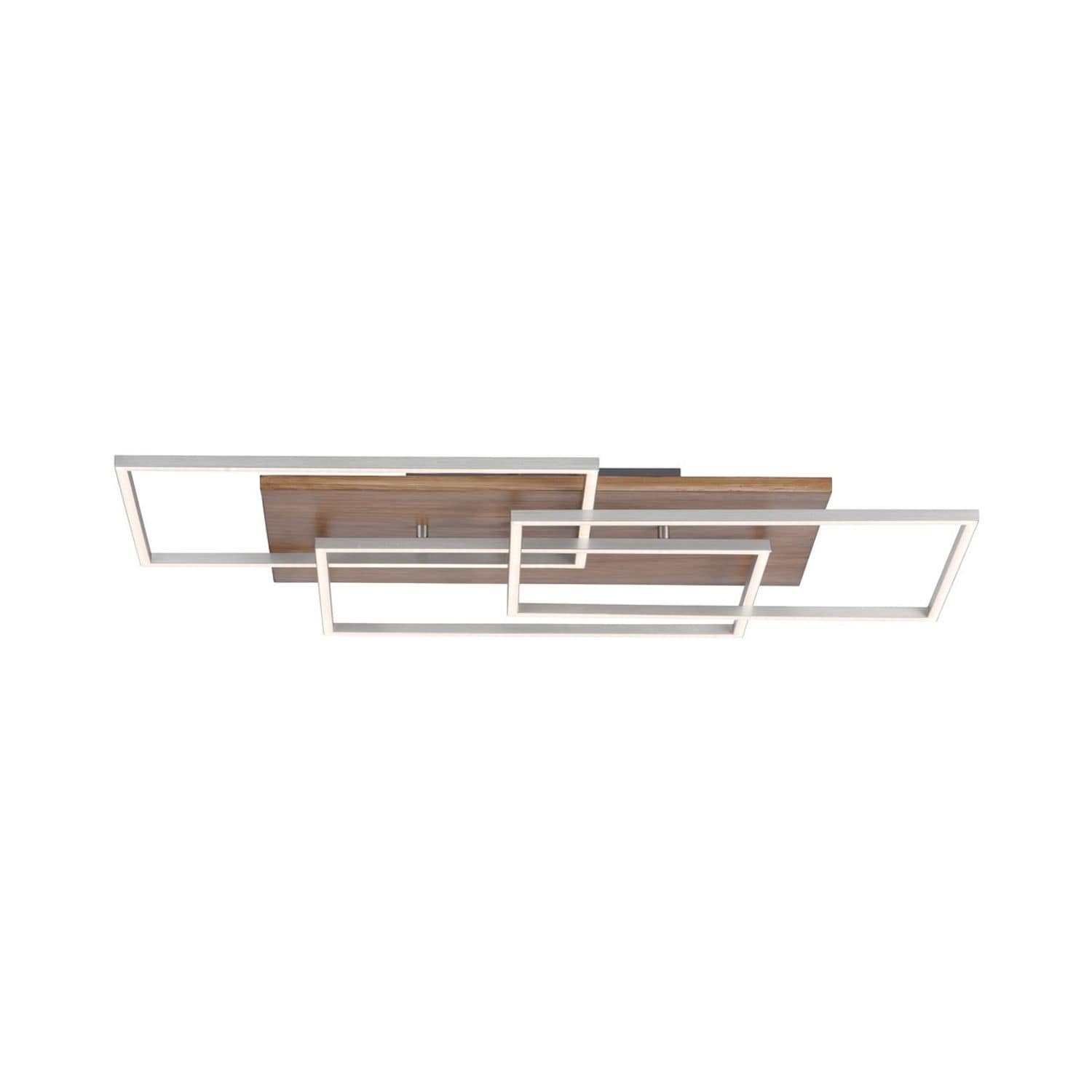 Paul Neuhaus Lighting Palma Integrated LED Semi Flush Ceiling Light Wooden Decor