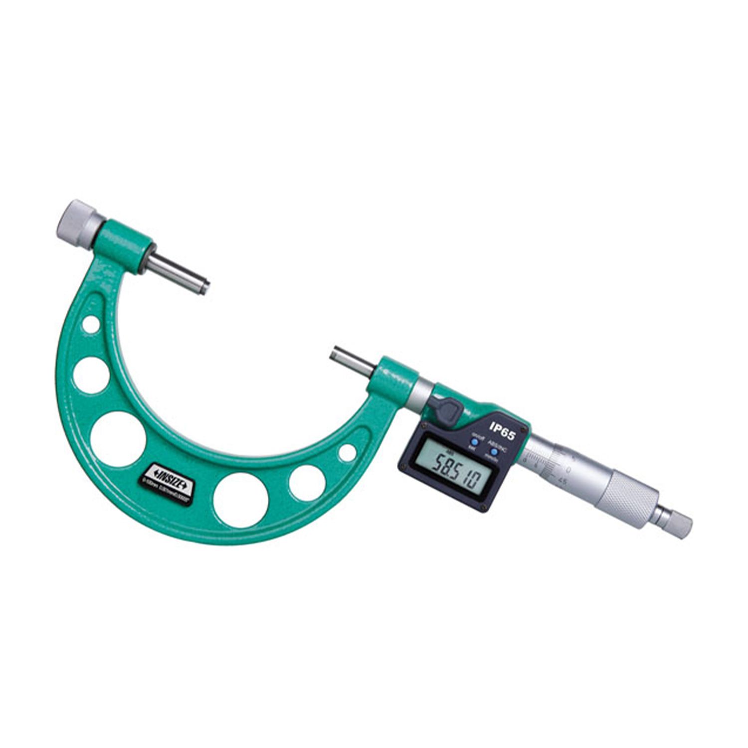 Insize 0-100mm IP54 Digital Outside Micrometer with Interchangeable Anvils - 350
