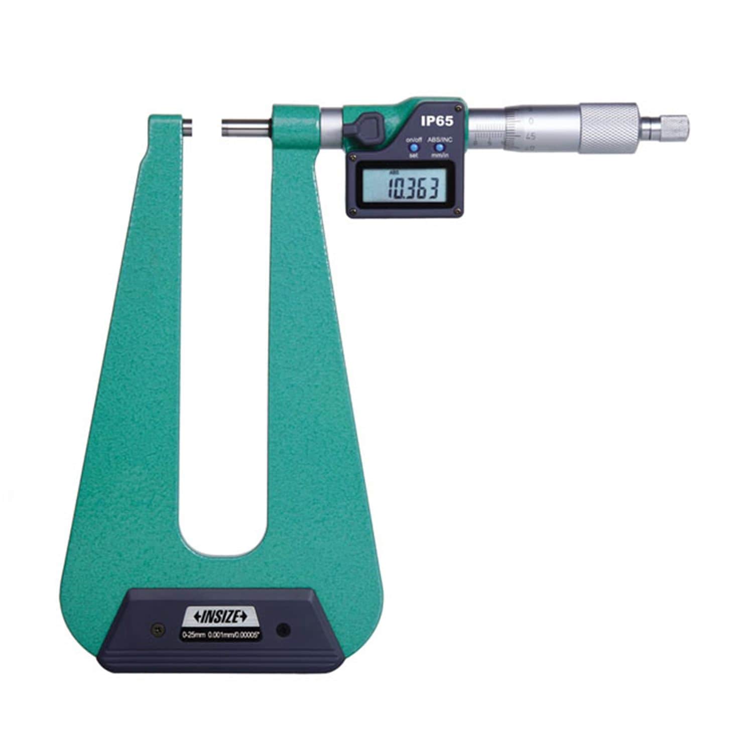 Insize 0-25mm/0-1in Digital Sheet Metal Micrometers - 3539 Series - - 3539-253SA