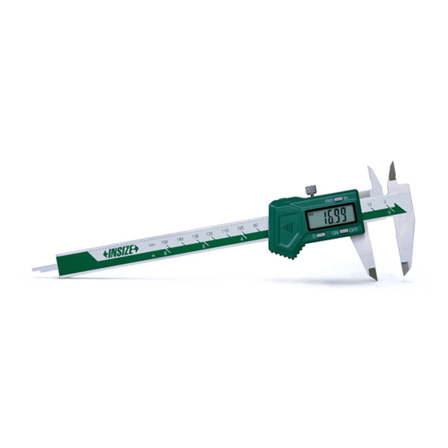 Insize 0-200mm/0-8in Left Hand Digital Caliper (with Thumb Roller) - 1130 Series