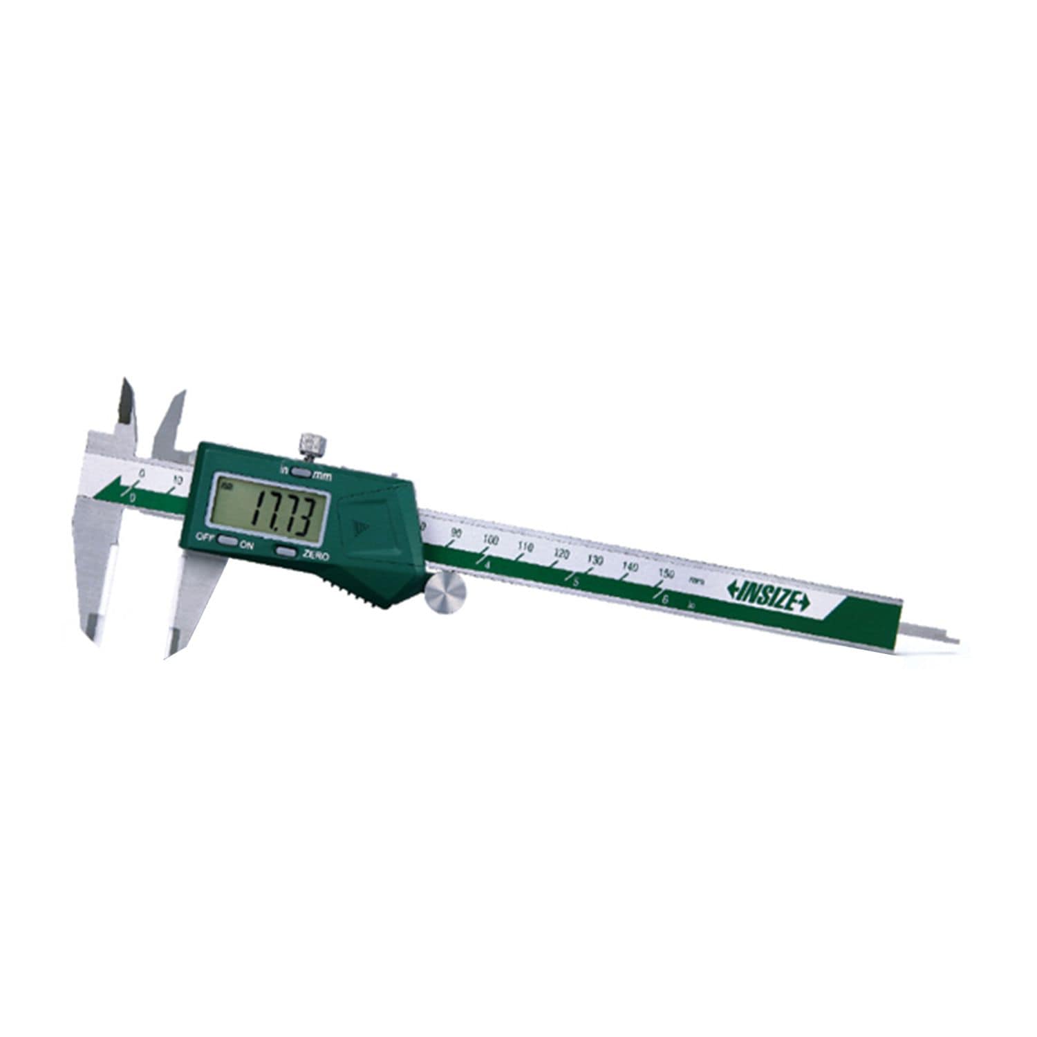 Insize 0-200mm/0-8in Digital Caliper with Ceramic Tipped Jaws (without Thumb Rol