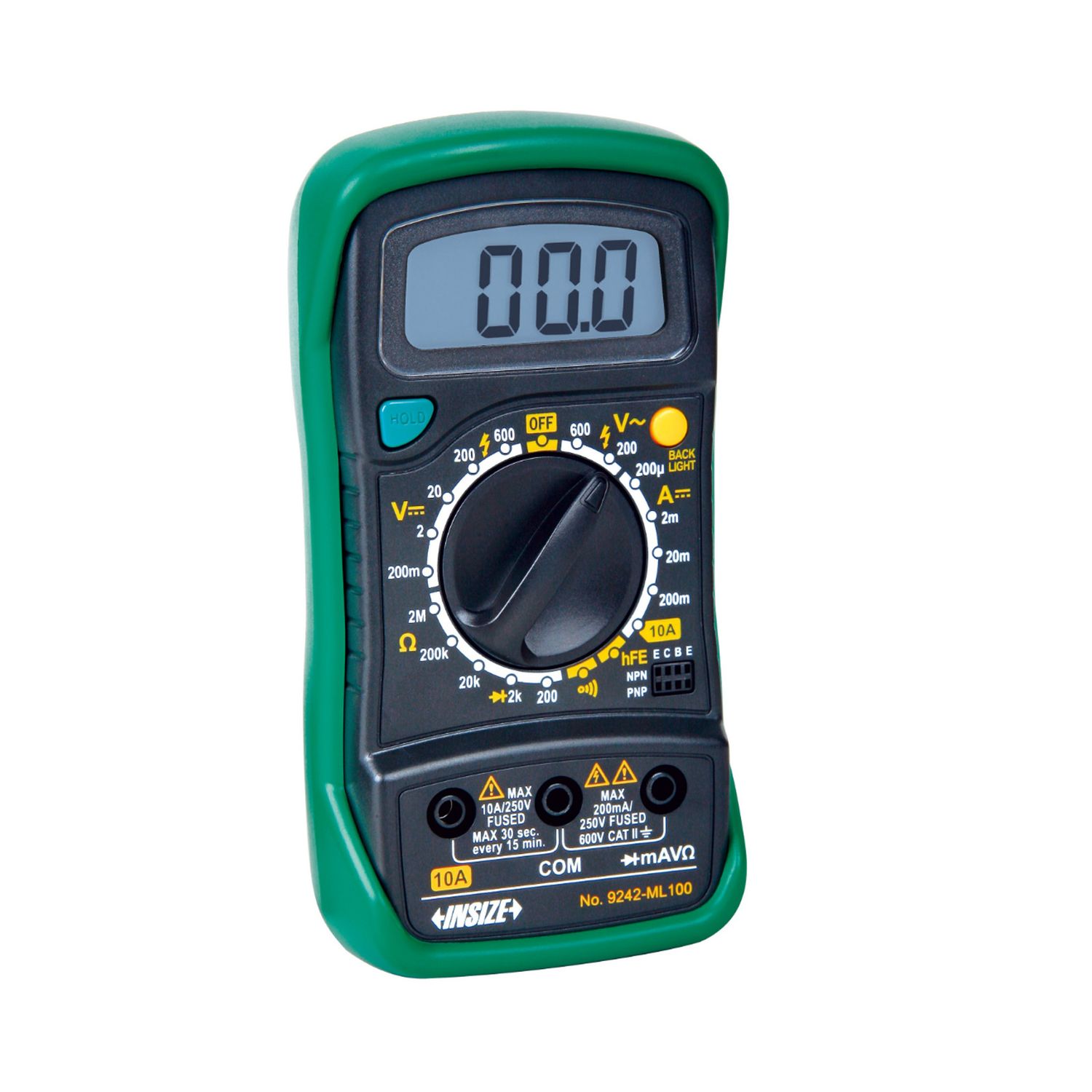 Insize 200 to 600V Digital Multimeter - 9242-ML100