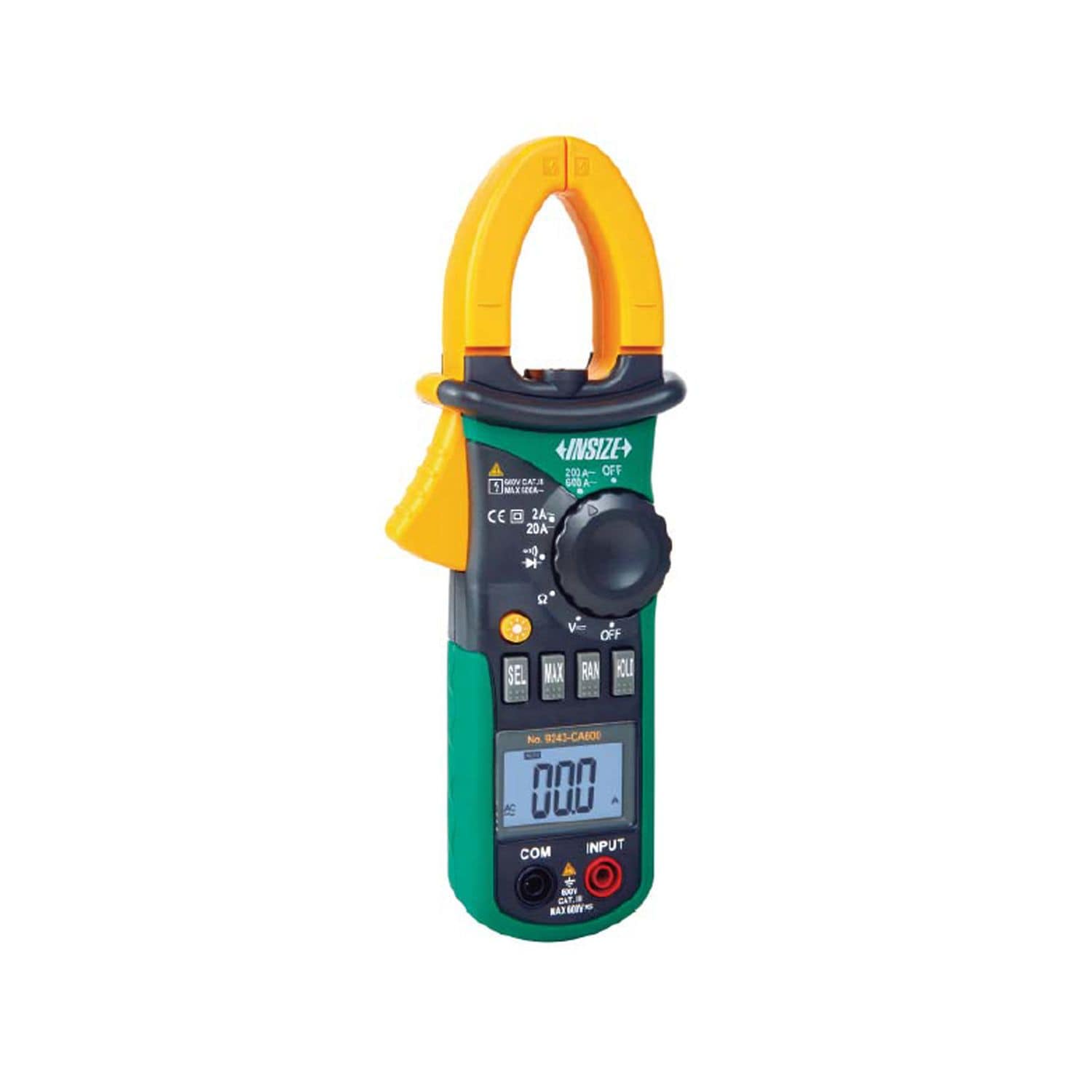 Insize 200 to 600V Ac Digital Clamp Meter - - 9243-CA600