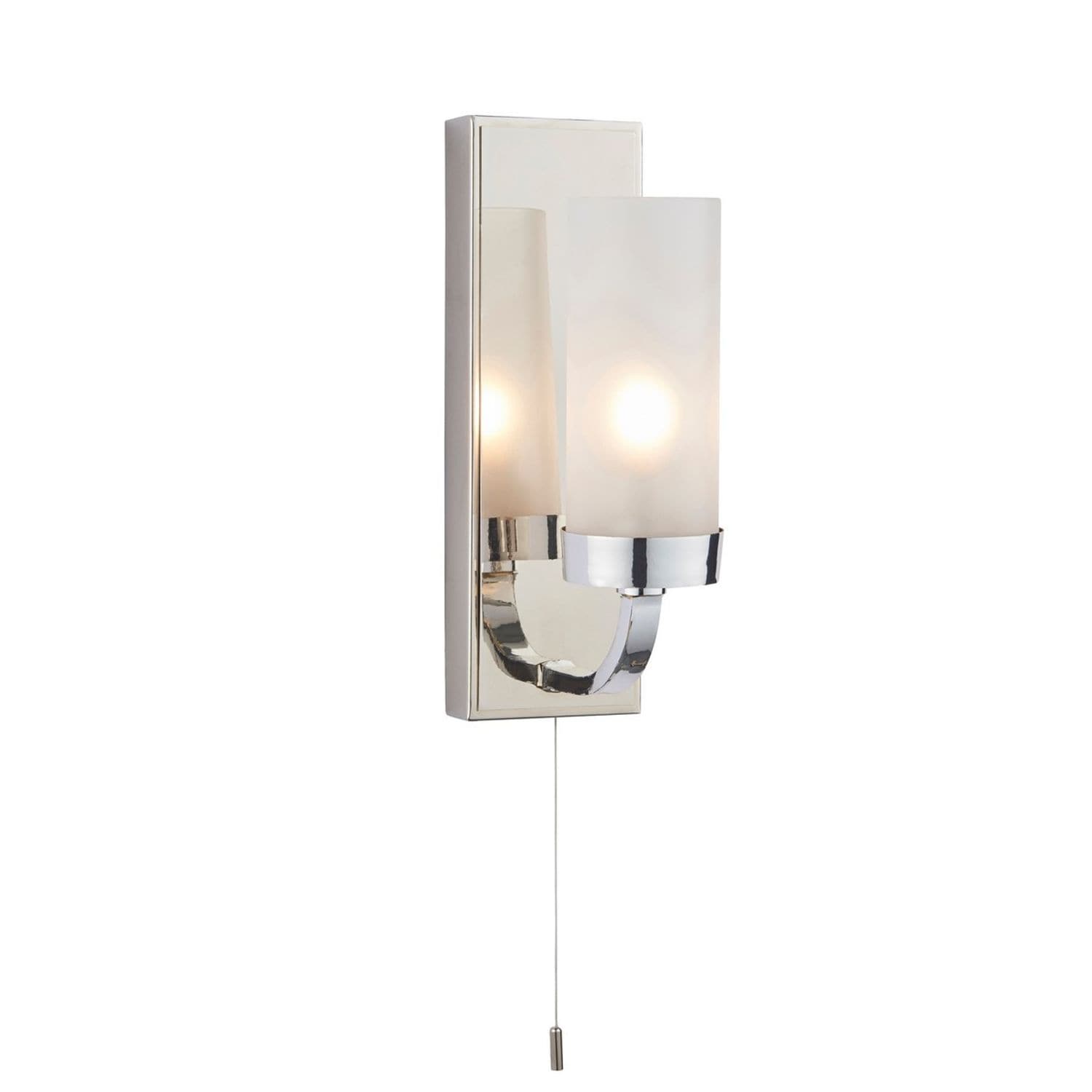 Endon Edrea Bathroom Wall Lamp - Chrome Plate Frosted Glass 1x G9