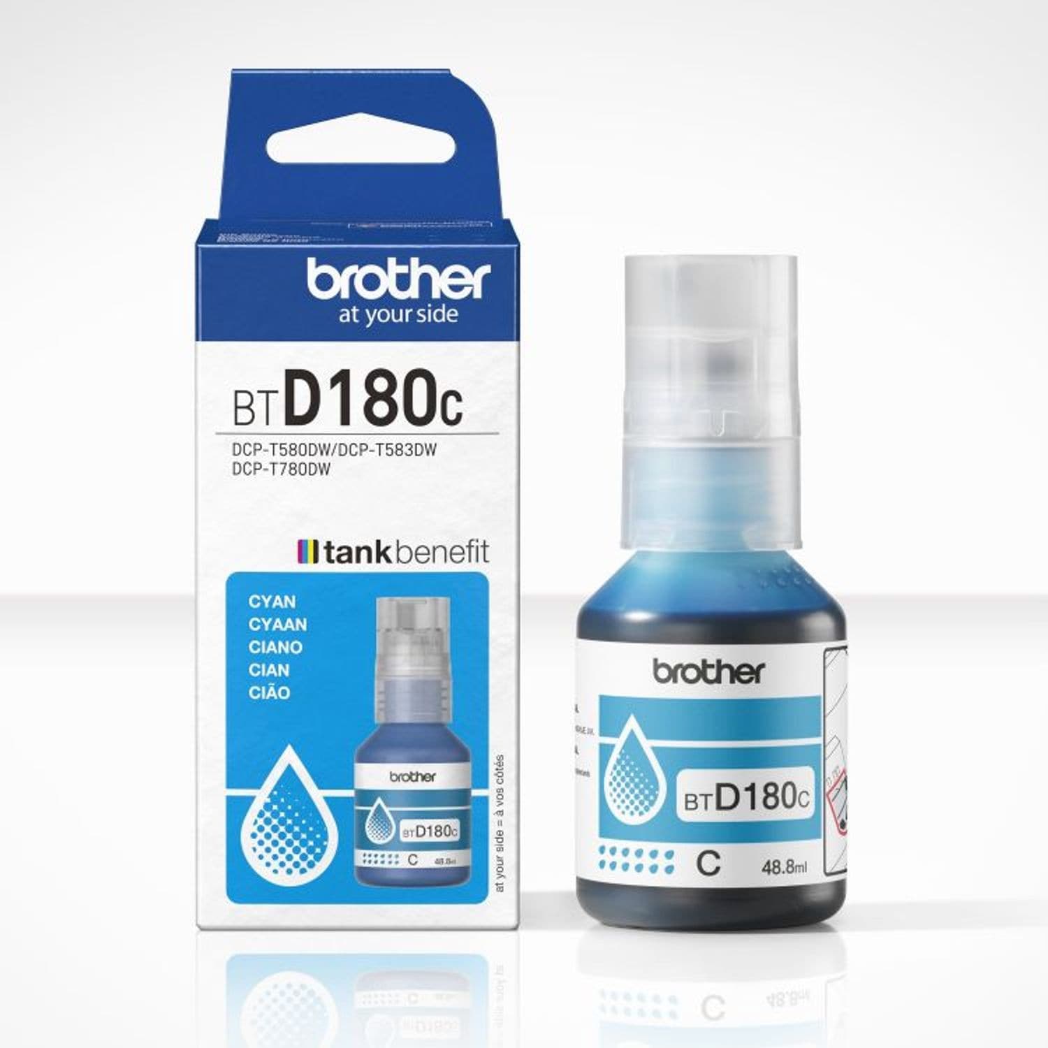 Brother Cyan Ink Bottle 48.8ml - BTD180C